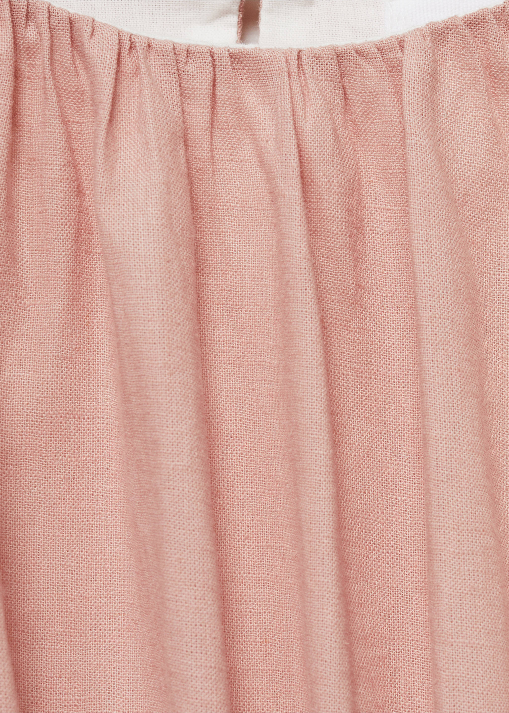 Vestido lino abertura espalda - Detalle del artículo 0, Rosa. Ref: 87023641-00.