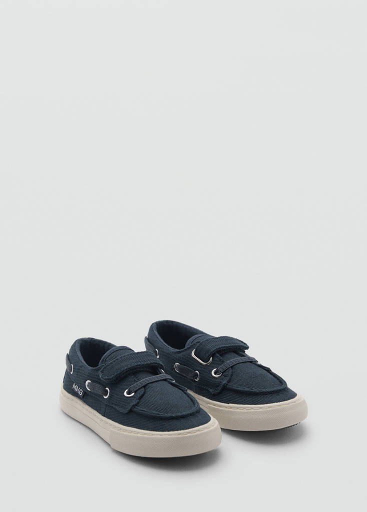 Nautical velcro trainers — Blue