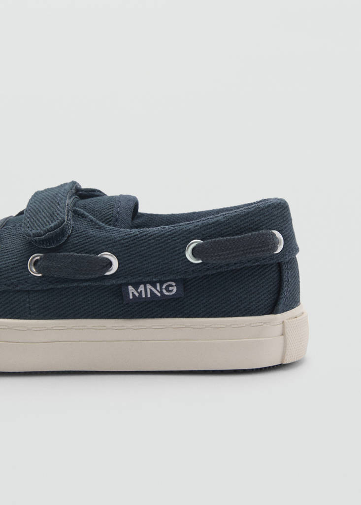 Nautical velcro trainers — Blue