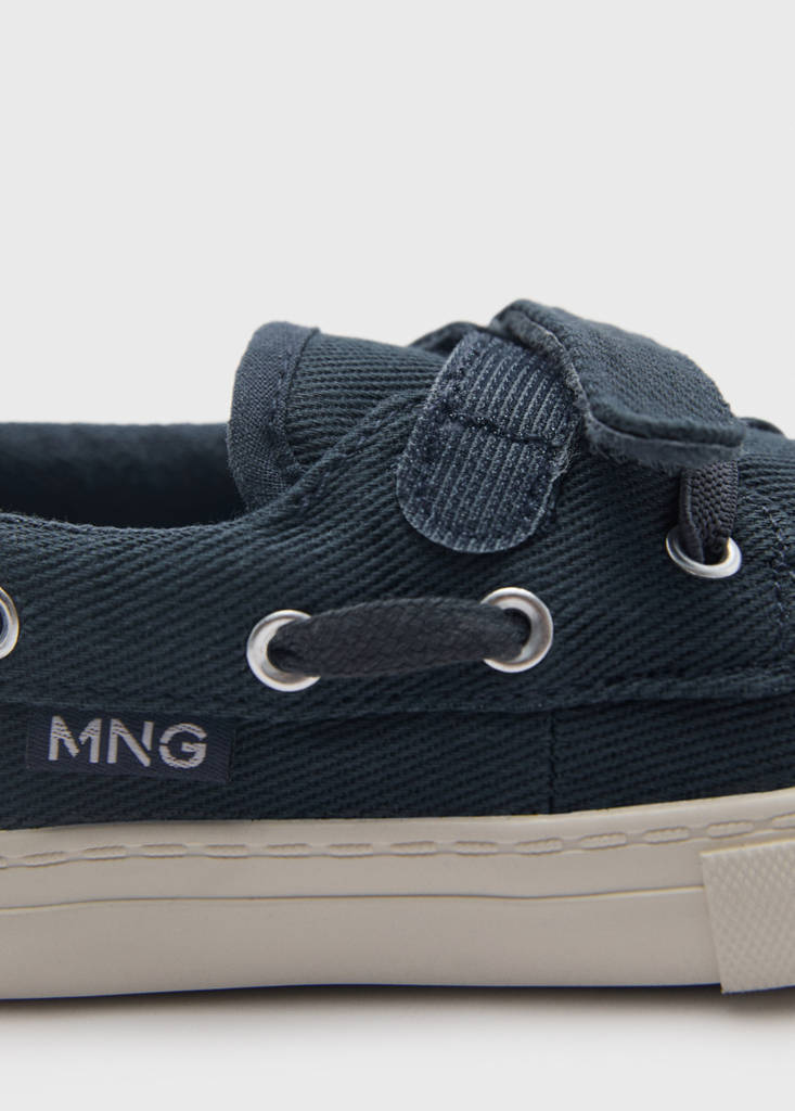Nautical velcro trainers — Blue