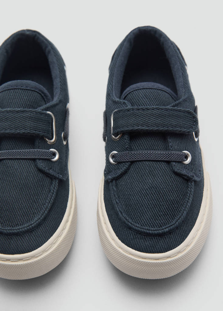 Nautical velcro trainers — Blue