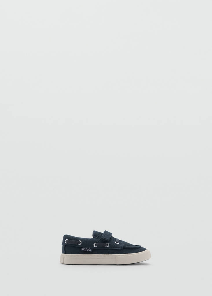 Nautical velcro trainers — Blue
