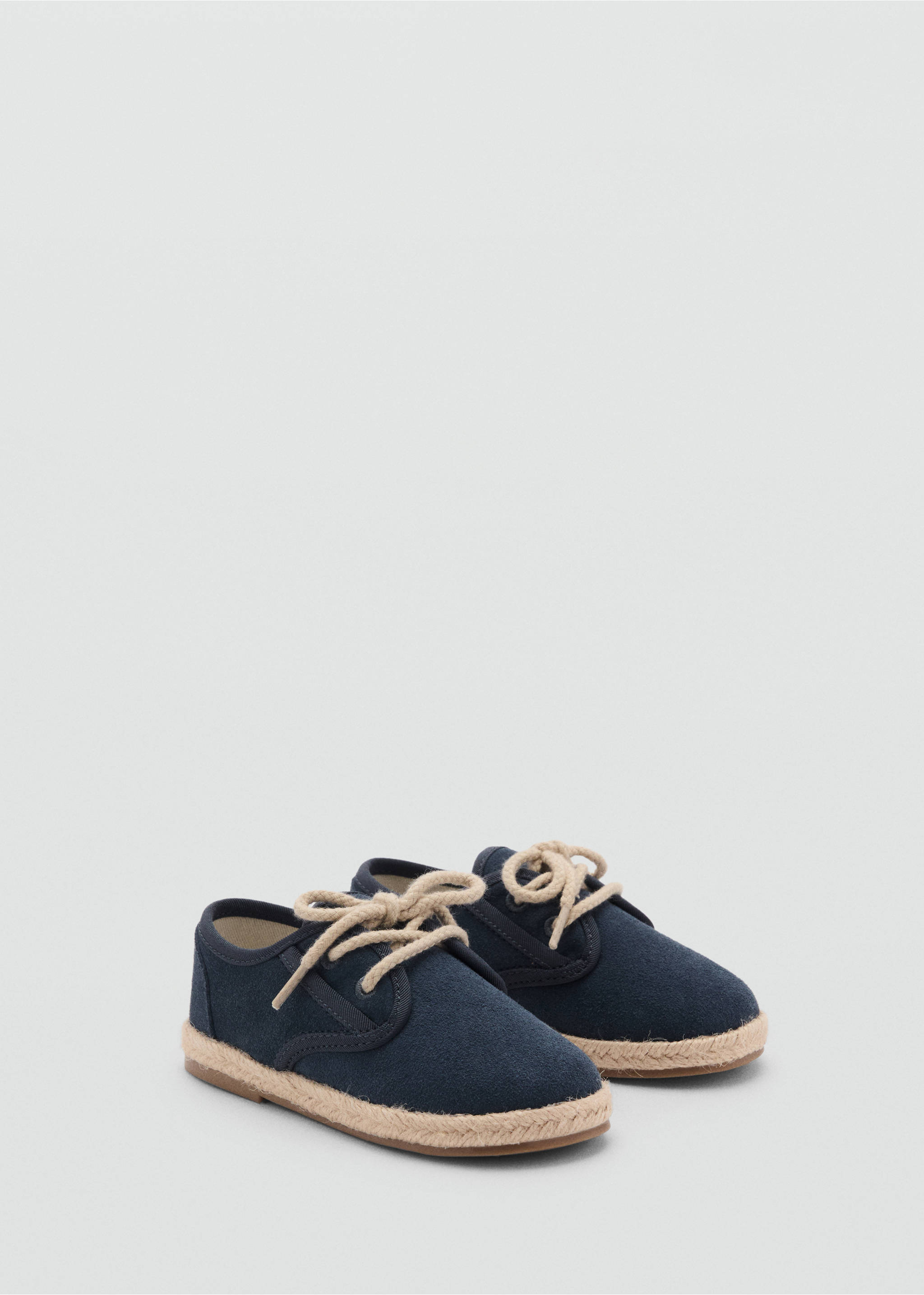 Zapato piel cordones - Plano medio, Azul. Ref: 87023646-00.