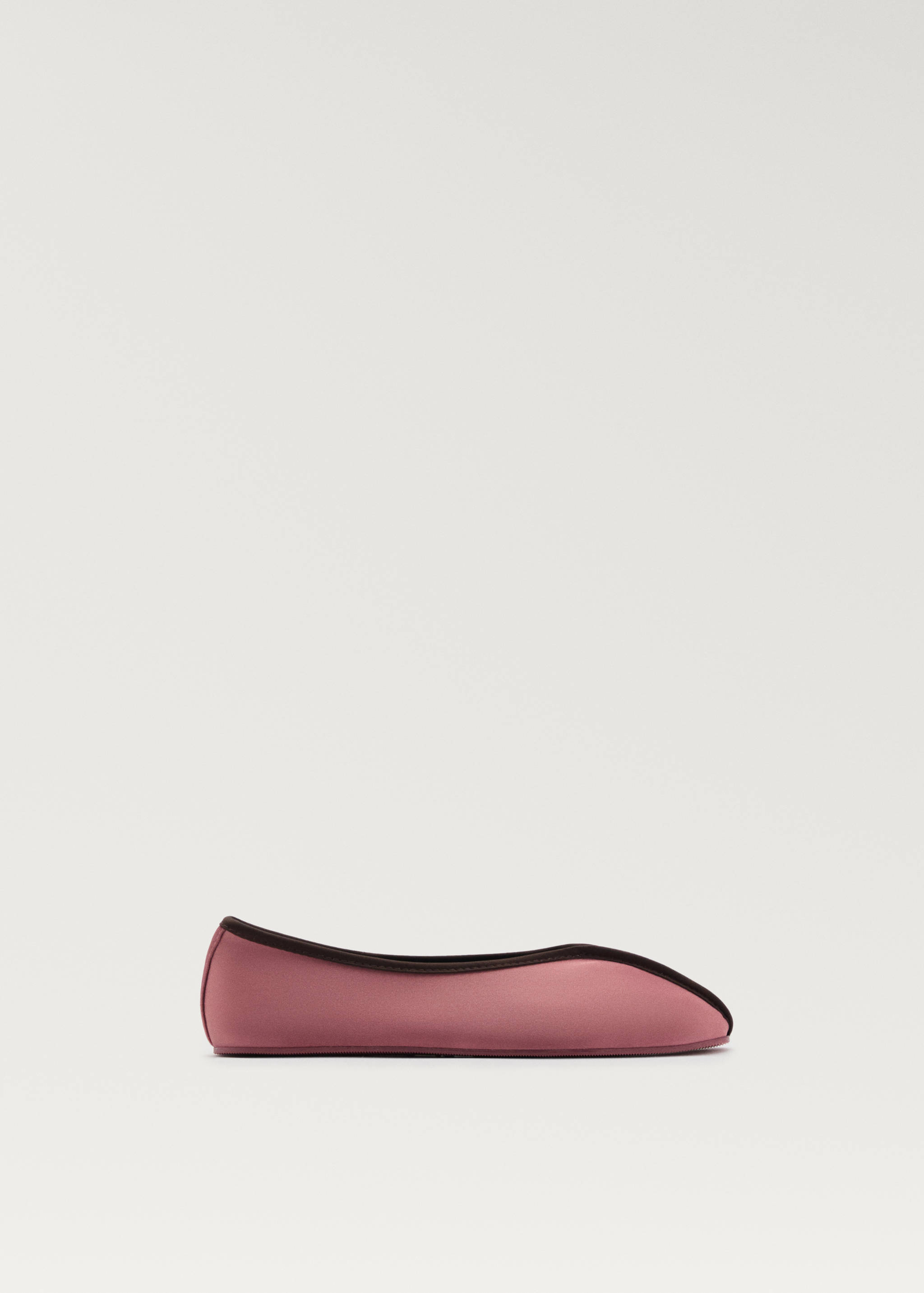 Satin ballet flats with contrast piping - Article without model