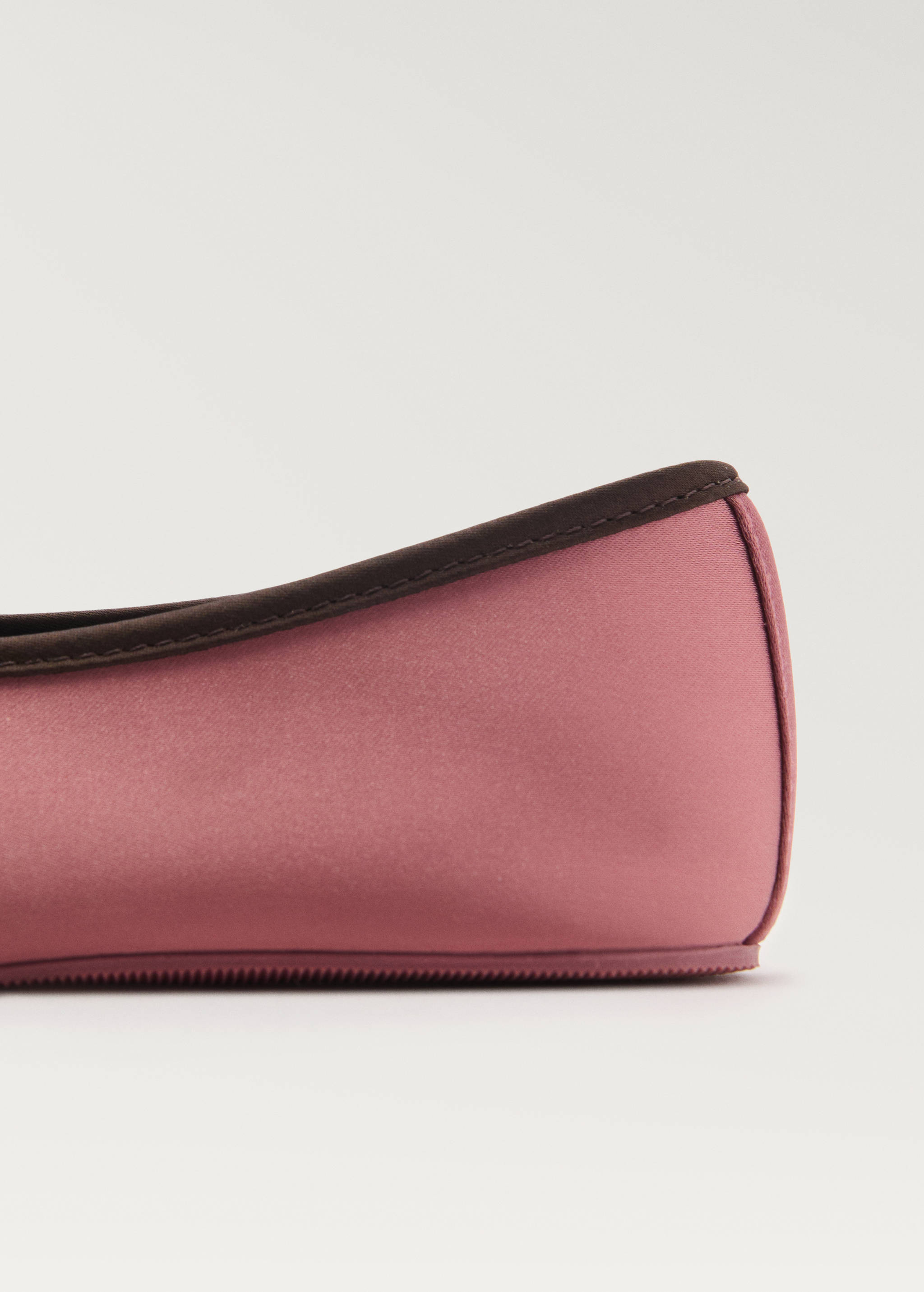 Satin ballet flats with contrast piping - Details of the article 1