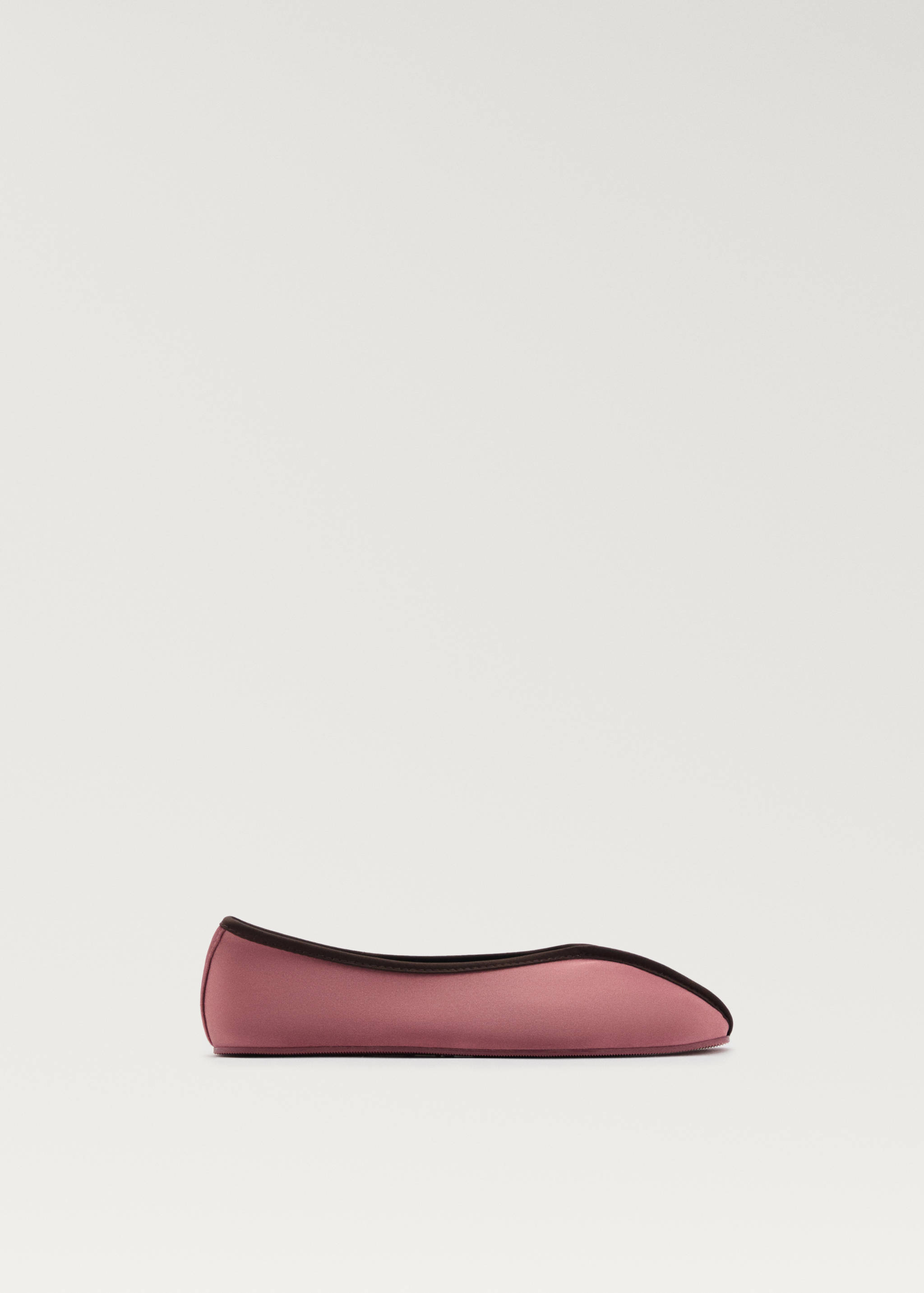 Satin ballet flats with contrast piping - Article without model