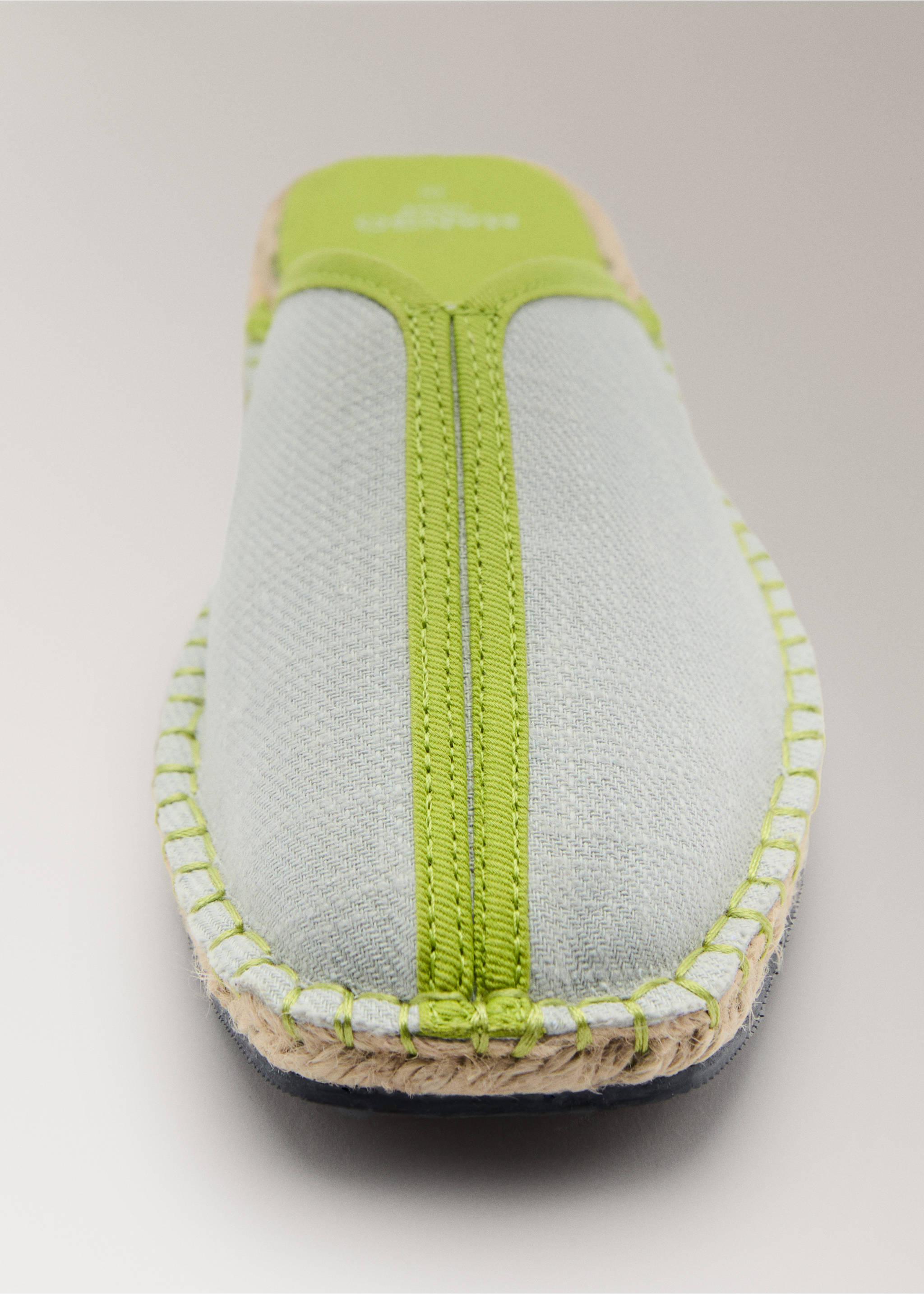 Two-tone sneakers with spade detail - Details of the article 1, Pastel Green. Ref: 87023650-00.