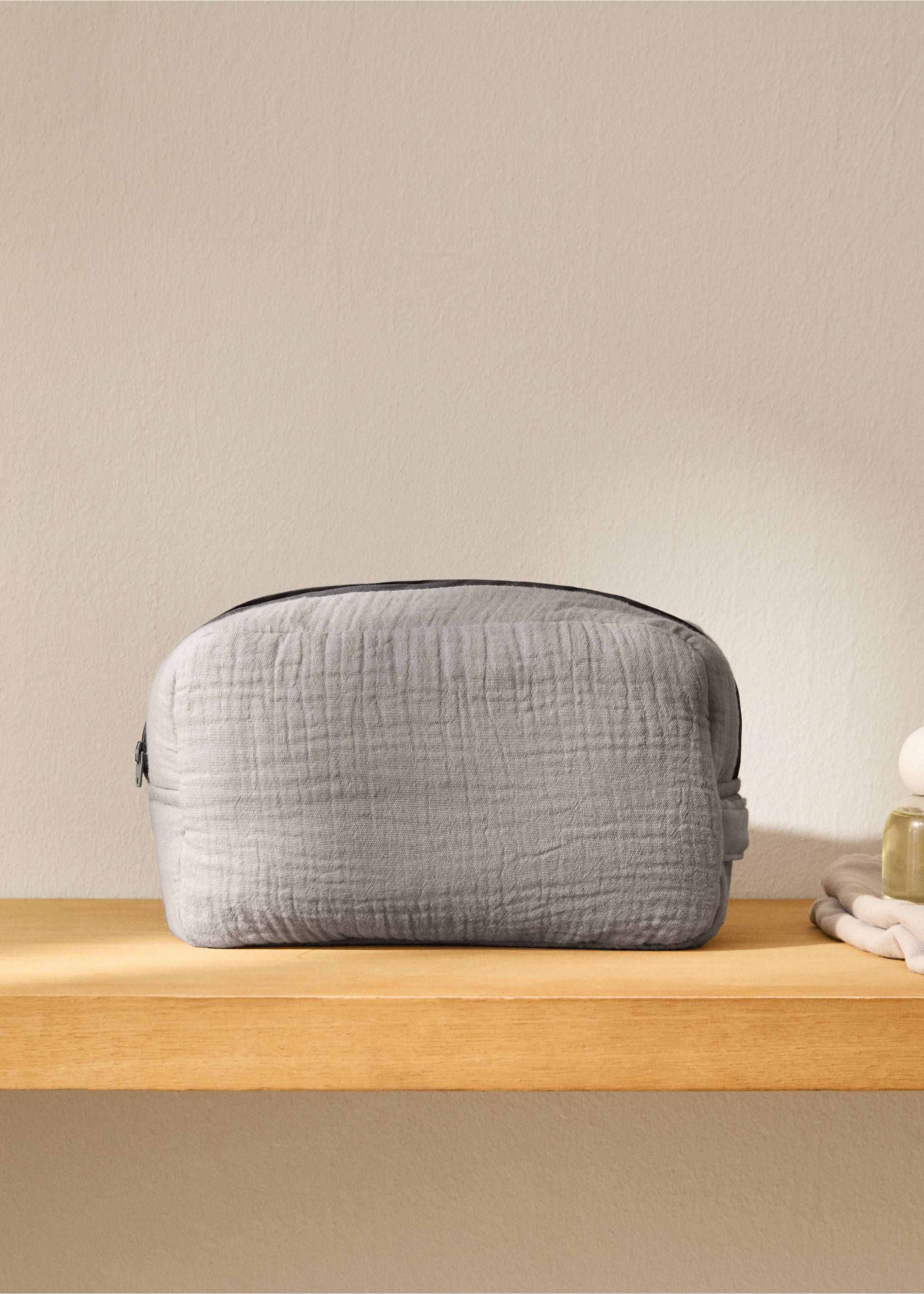 Children’s cotton gauze toiletry bag - General plane, Grey. Ref: 87023655-00.