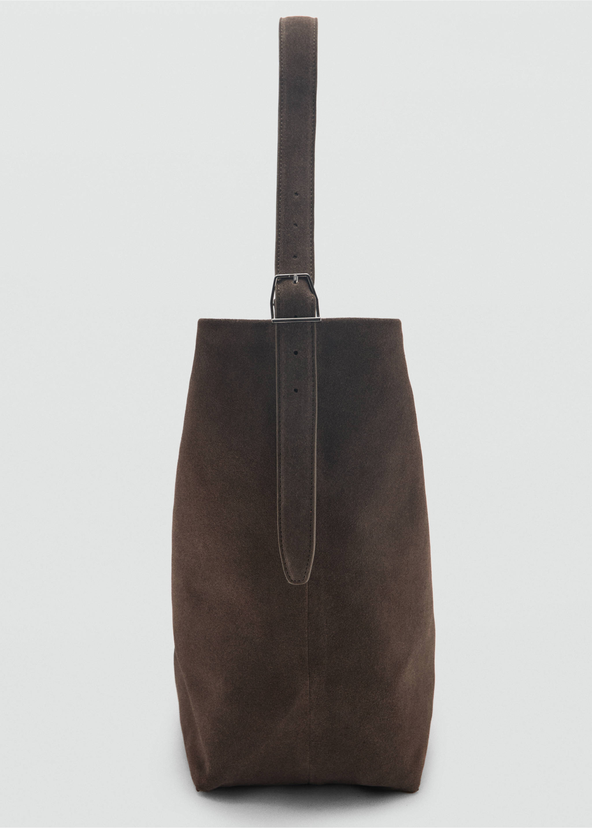 Bolso shopper serraje - Detalle del artículo 1, Marrón medio. Ref: 87024069-00.