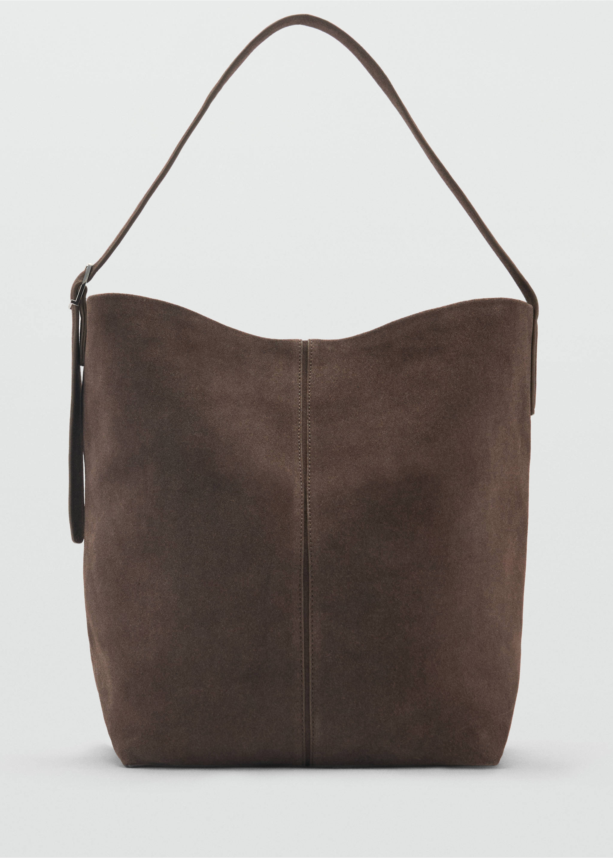 Bolso shopper serraje - Artículo sin modelo, Marrón medio. Ref: 87024069-00.