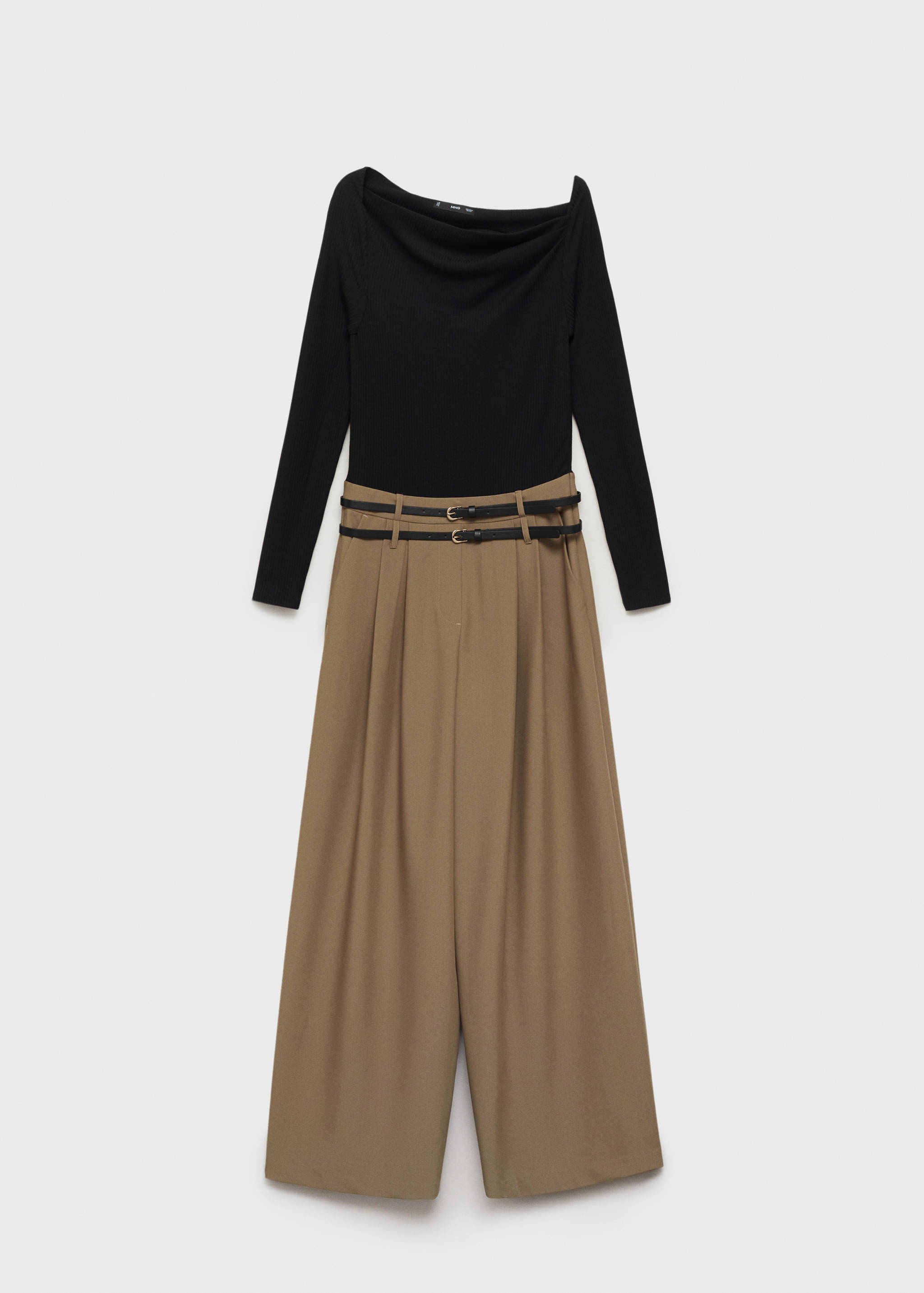 Combinaison à ceinture tissu combiné - Article sans modèle