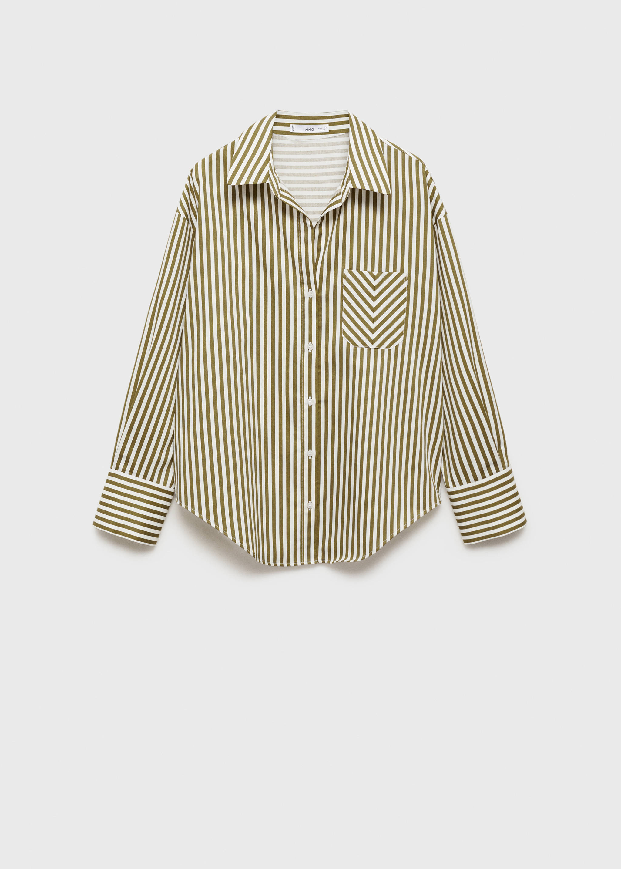 Camisa rayas bolsillo contraste - Artículo sin modelo