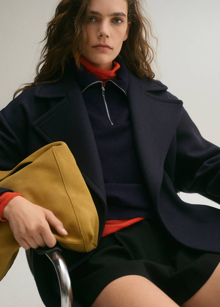 Zip neck jumper — Dark Navy