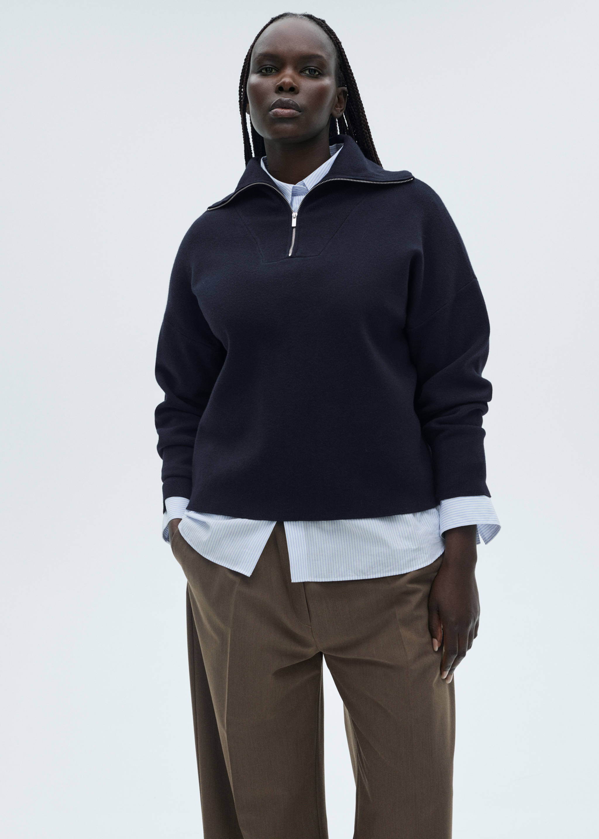 Zip neck jumper - Details of the article 5