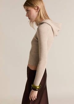 Ribbed hooded sweater — Light/Pastel Grey 4