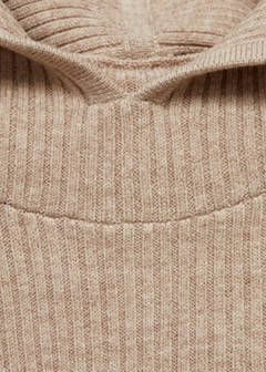 Ribbed hooded sweater — Light/Pastel Grey 6