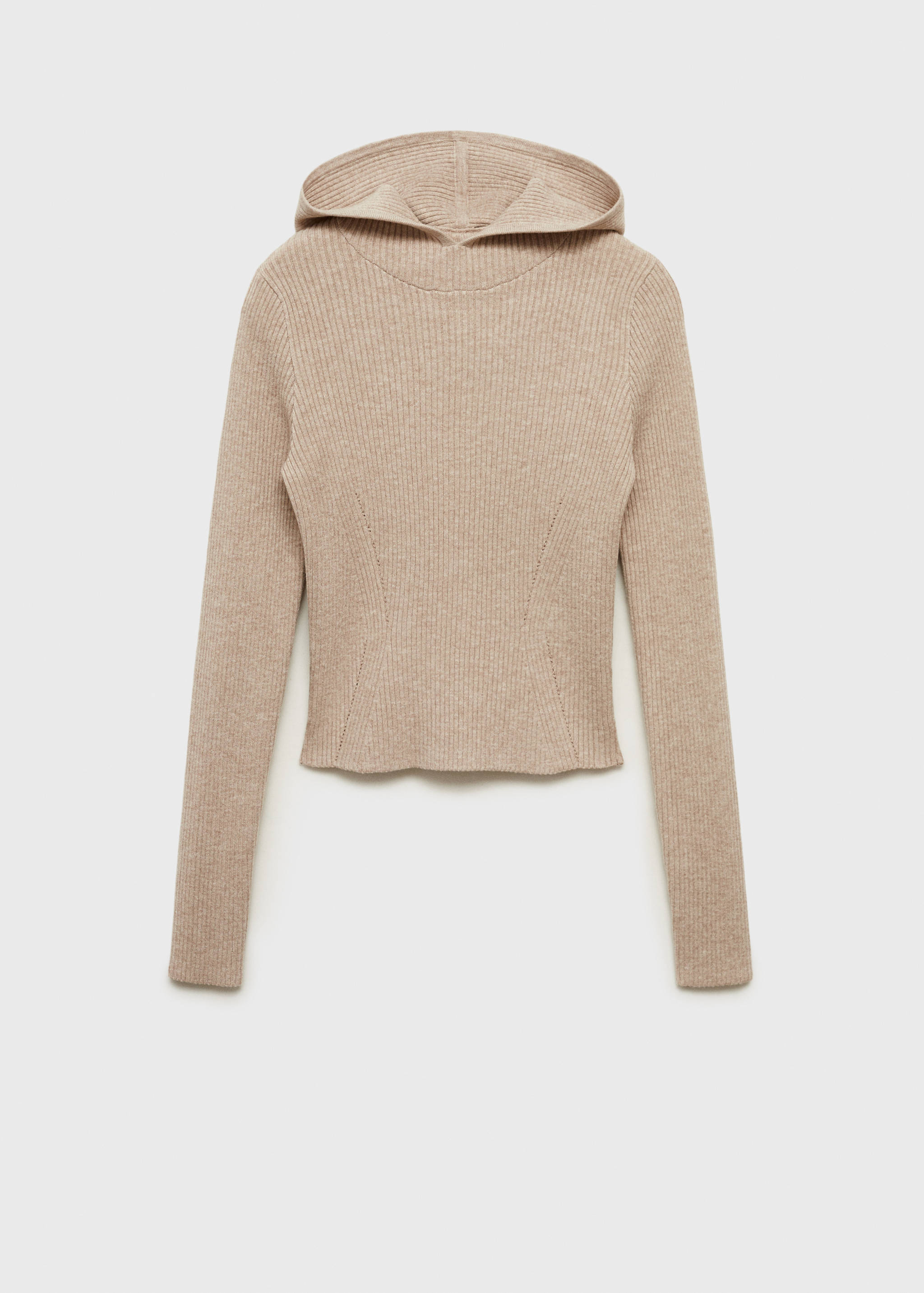 Ribbed hooded sweater - Article without model