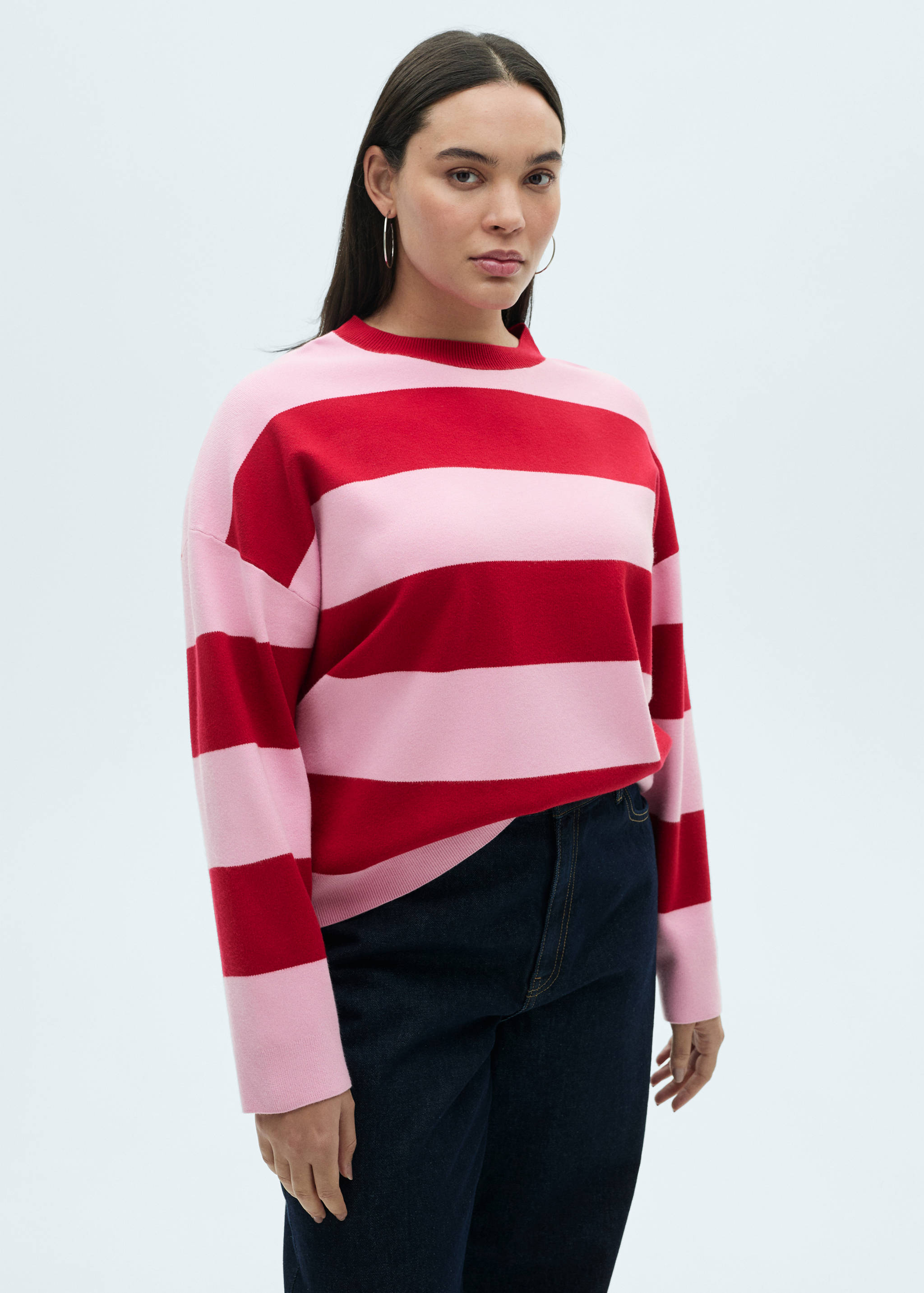 Round-neck striped sweater - Details of the article 5