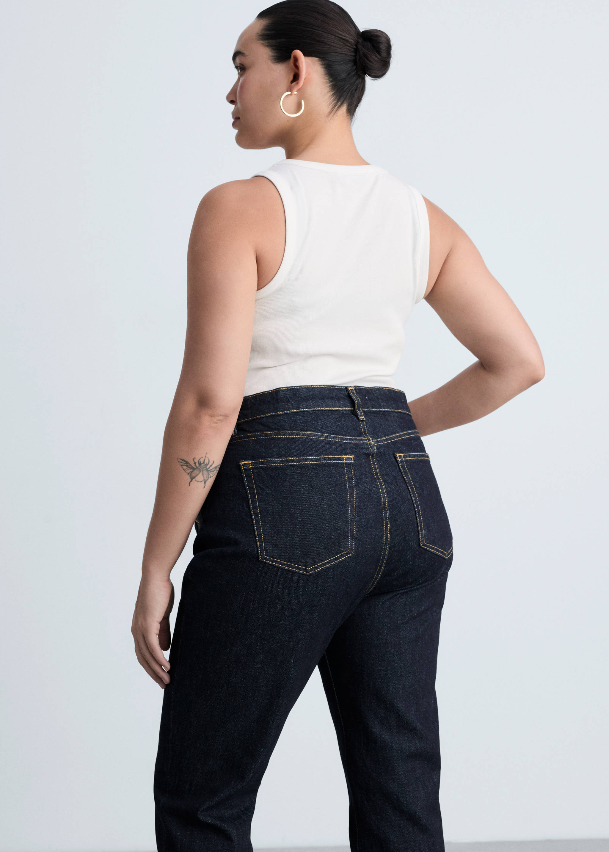 Claudia slim-fit cropped rinse-wash jeans - Details of the article 4