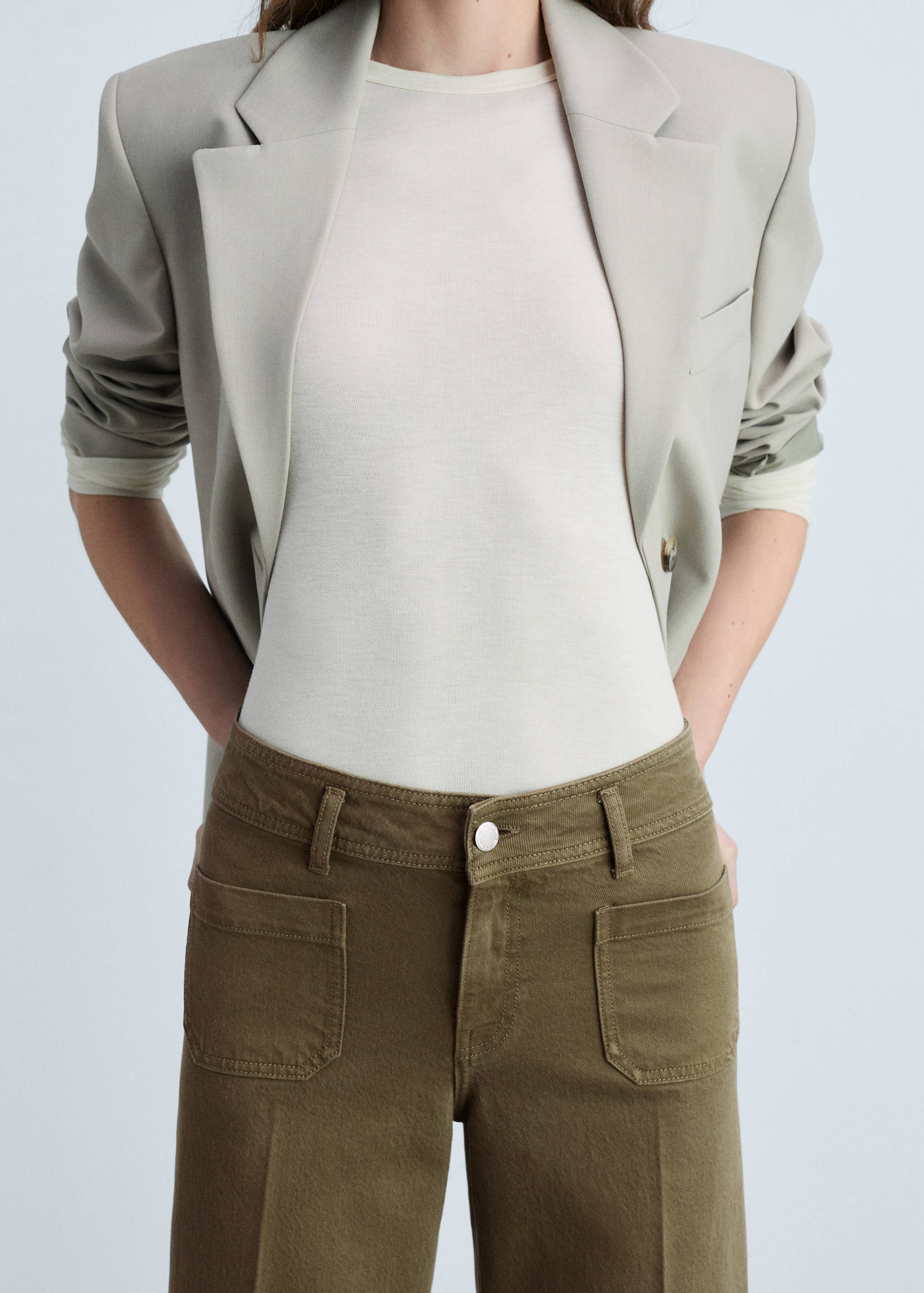 Wide leg jeans with pockets - Details of the article 6