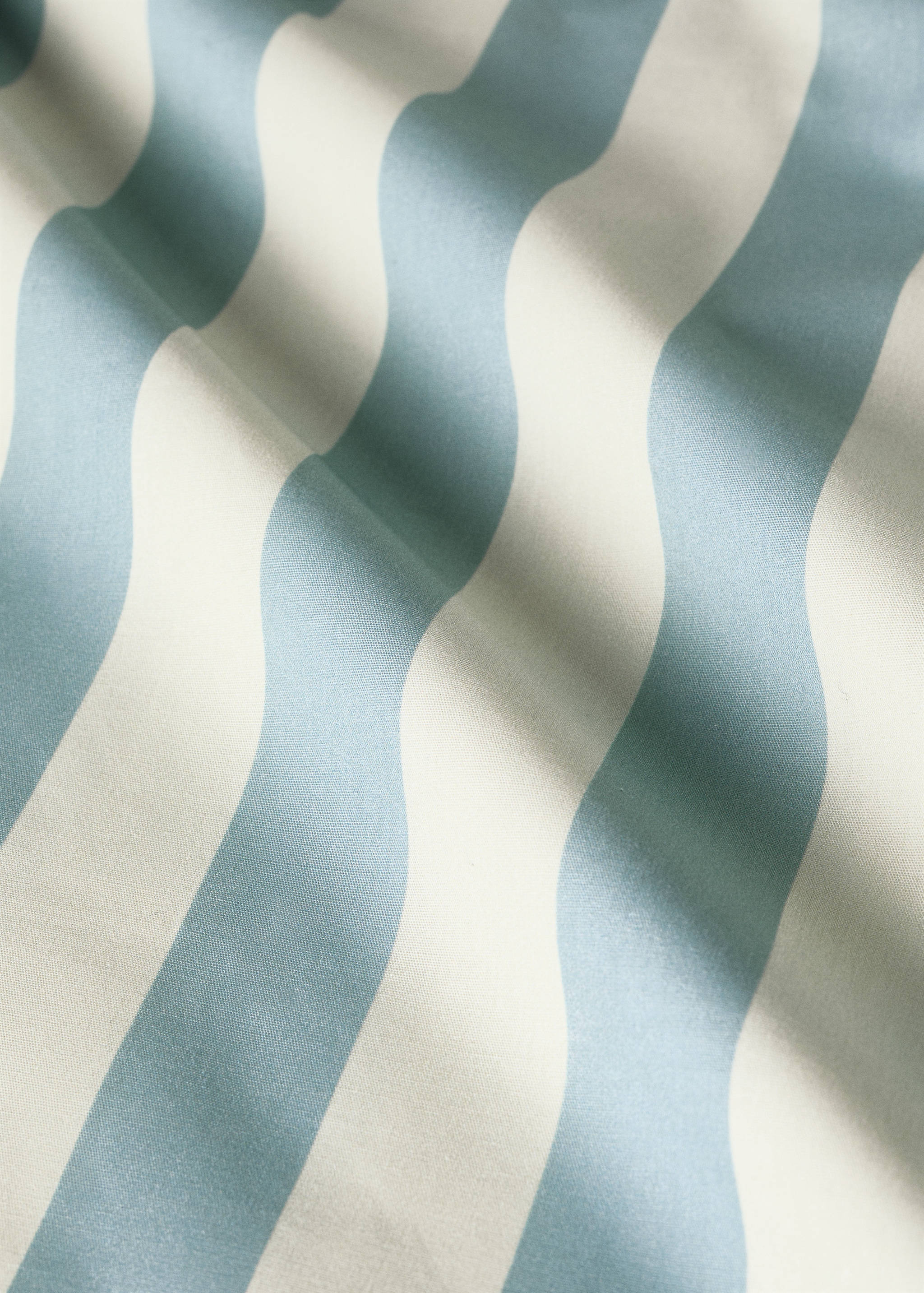 Cotton percale thick-striped children's fitted sheet for 90cm bed - Details of the article 2