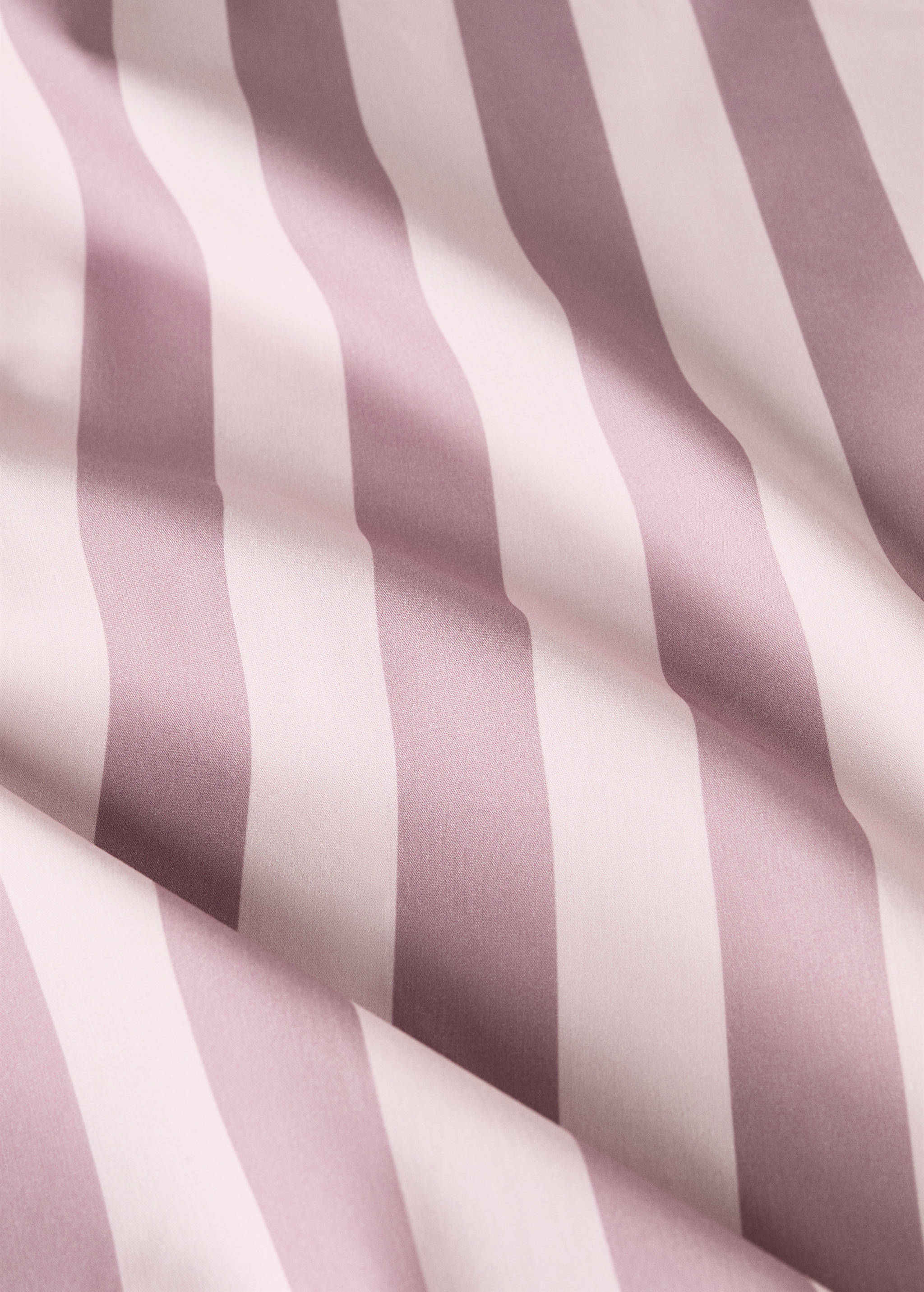 Cotton percale thick-striped children's fitted sheet for 90cm bed - Details of the article 1
