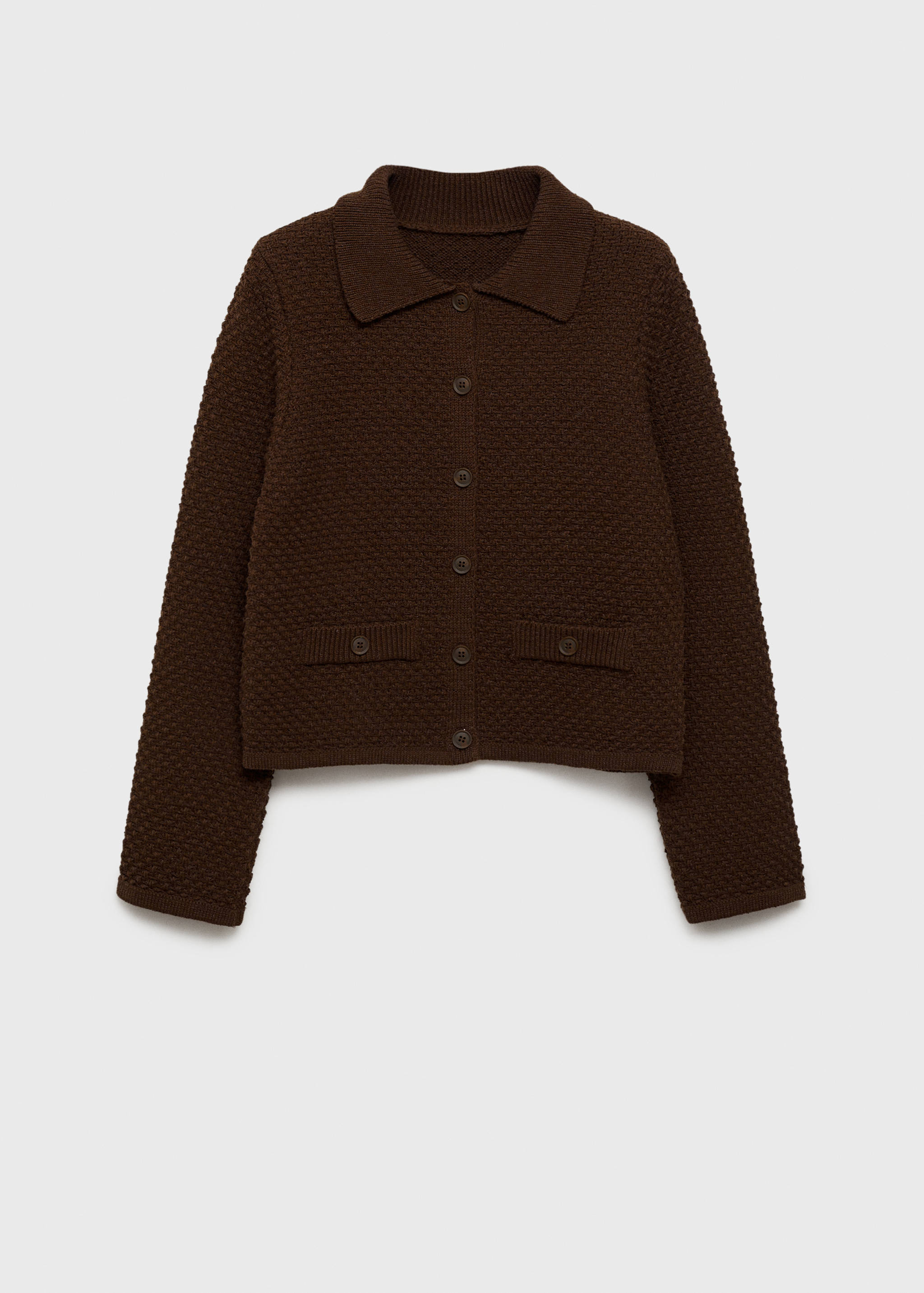 Polo-neck knitted jacket - Article without model