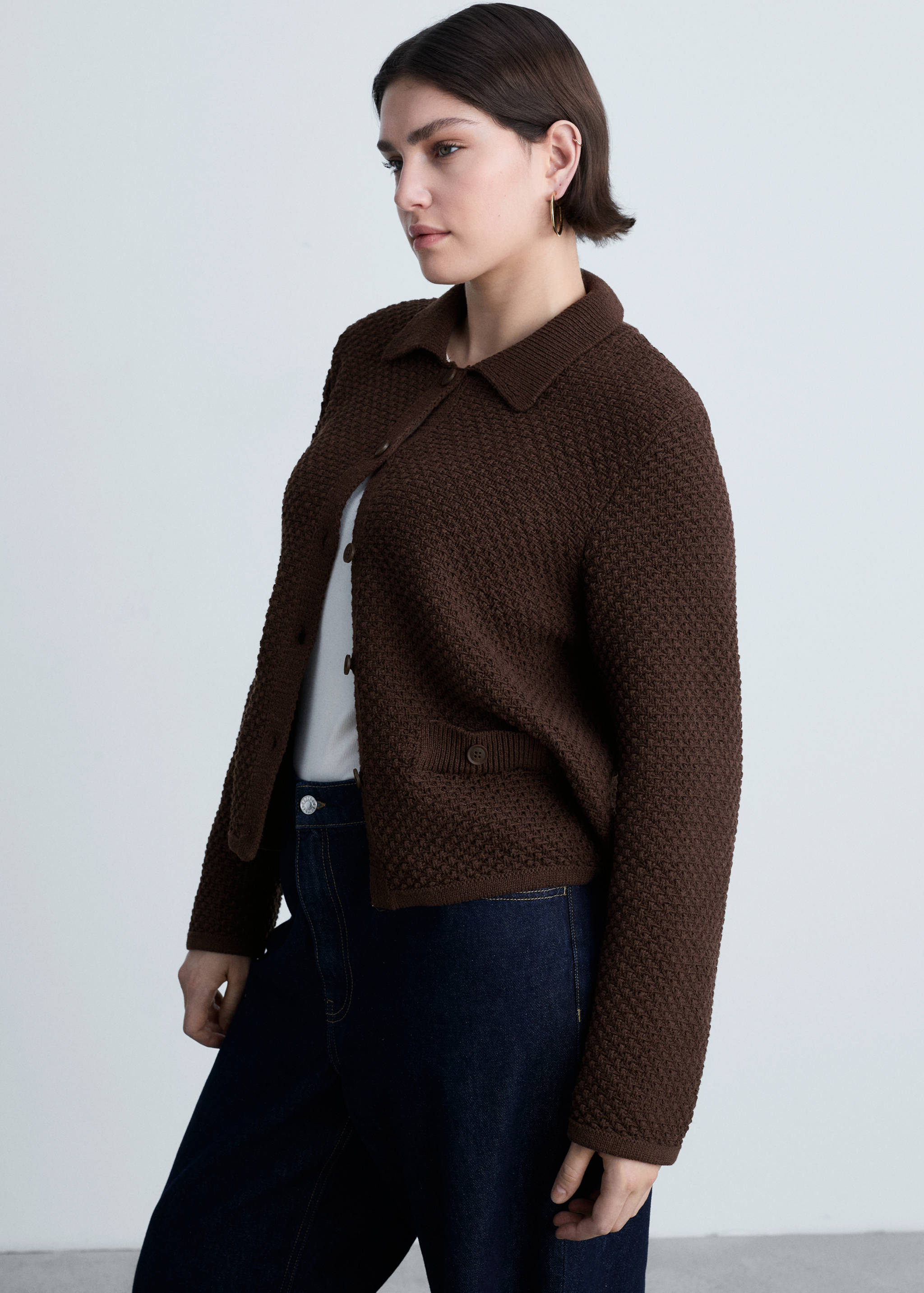 Polo-neck knitted jacket - Details of the article 5