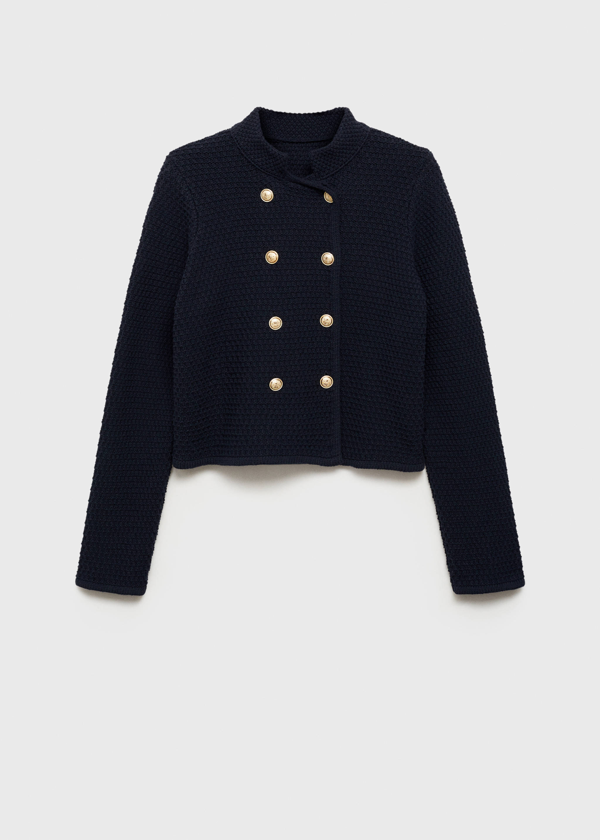 Double-breasted knitted jacket - Article without model