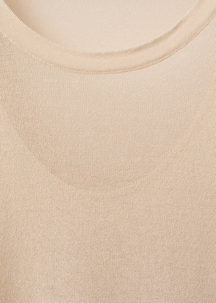 Oversize short sleeve sweater — Ecru