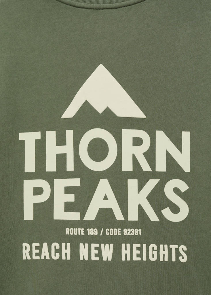 Message cotton sweatshirt — Mint Green