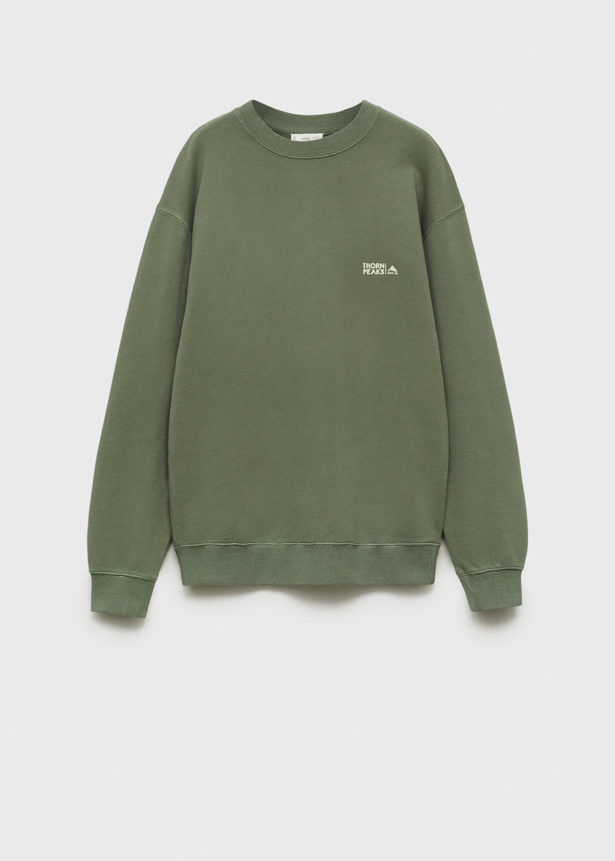 Mesajlı pamuklu sweatshirt - Modelsiz ürün
