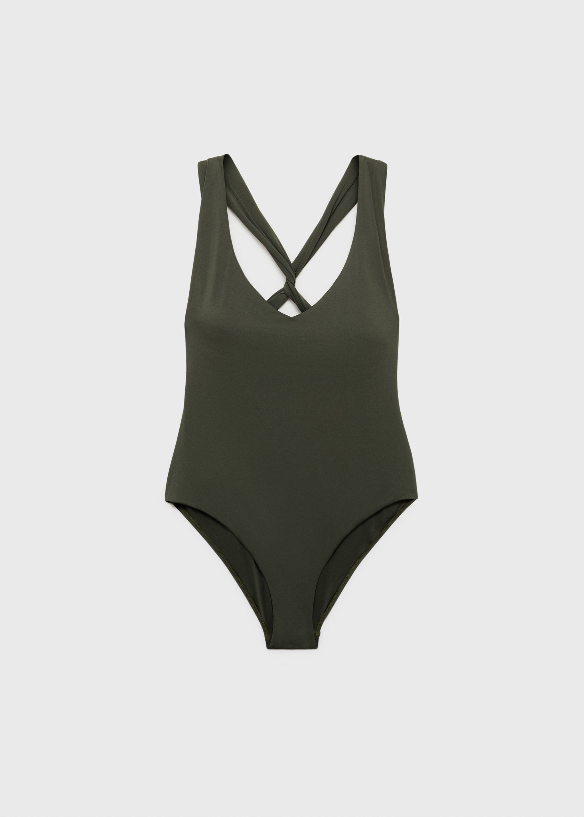 Maillot de bain dos croisé - Article sans modèle, Kaki. Ref: 87024391-00.