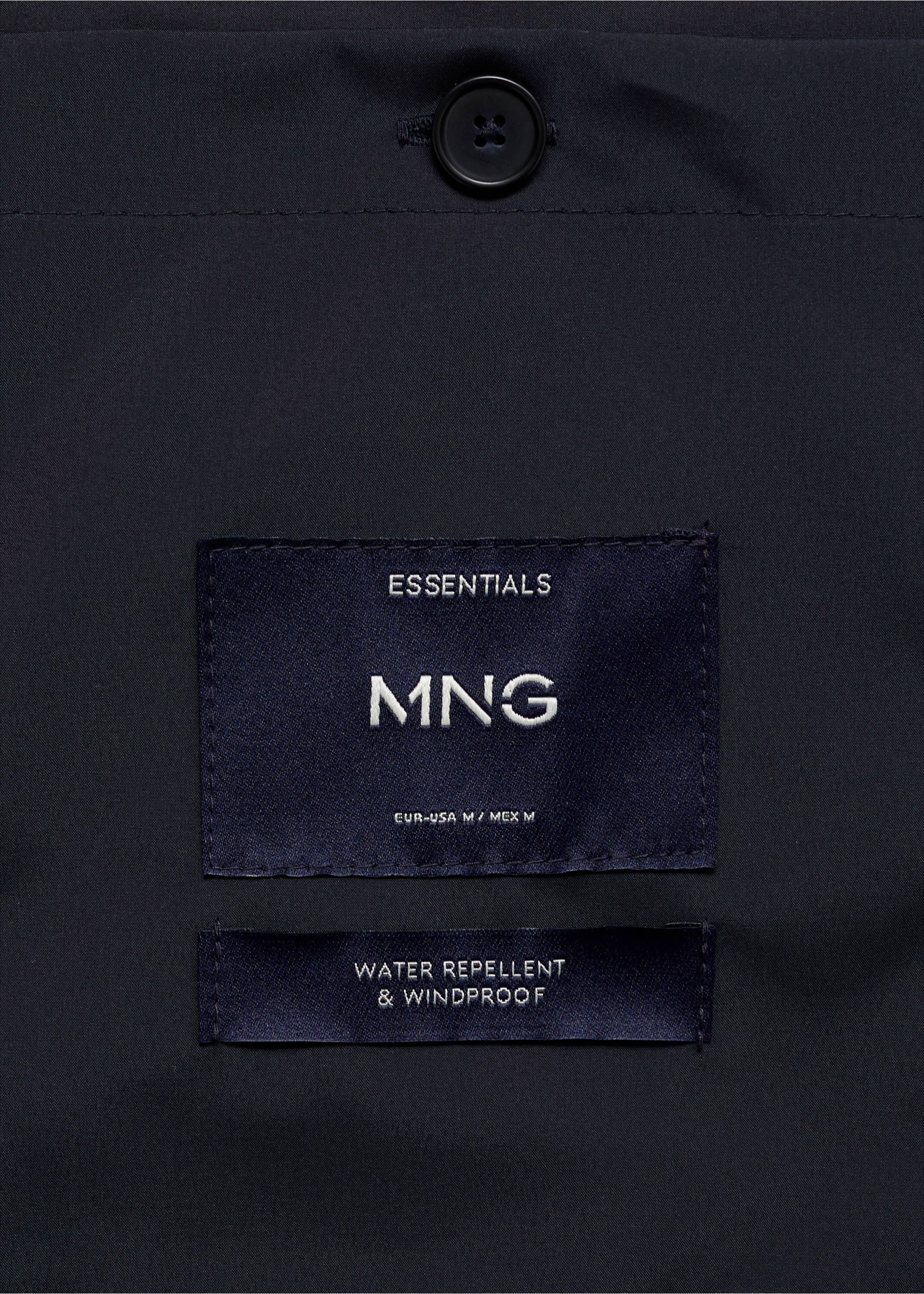 Water-repellent bomber jacket with pockets - Details of the article 0, Night Blue. Ref: 87024392-00.