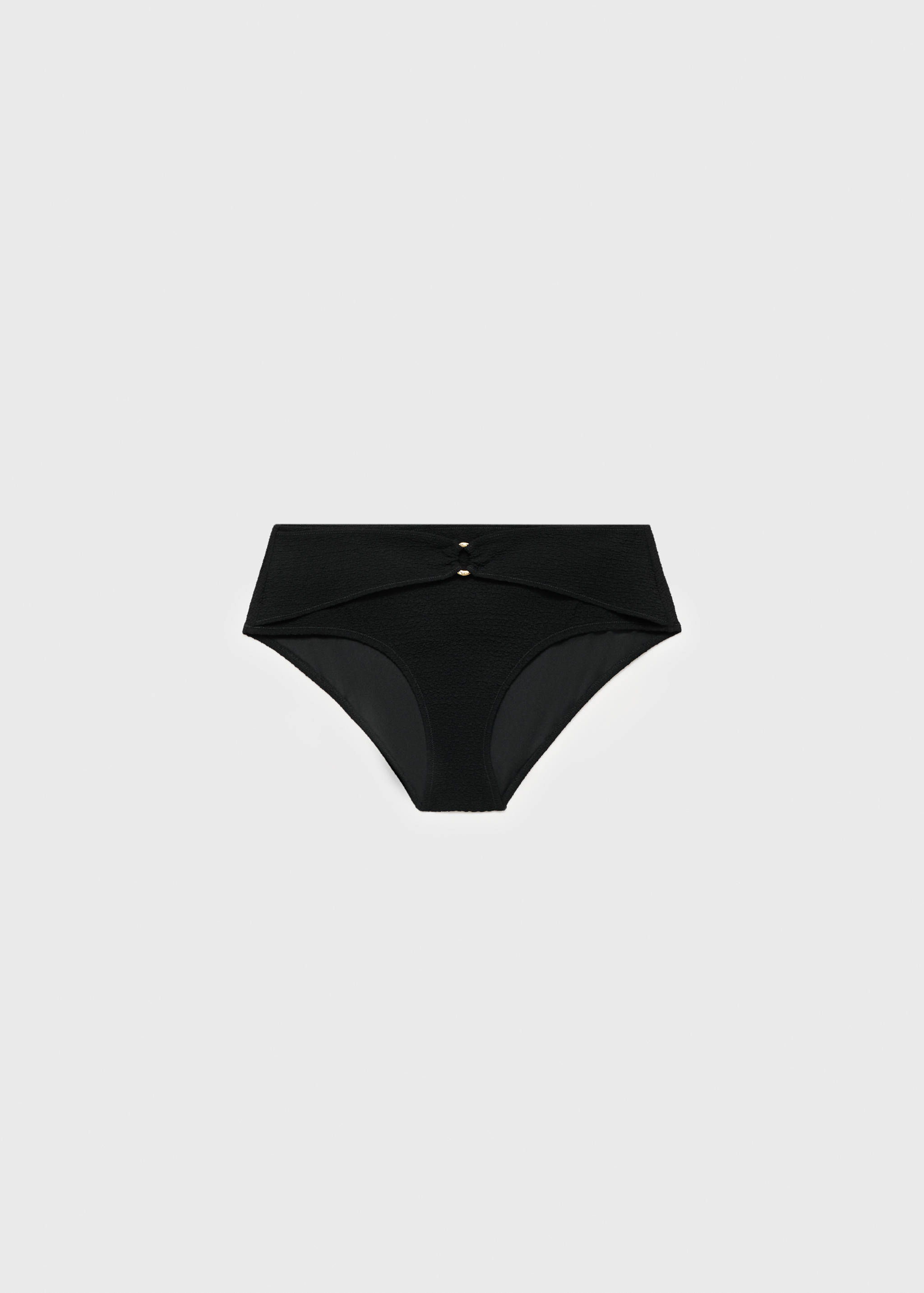 High-waisted towel-effect bikini bottom - Article without model