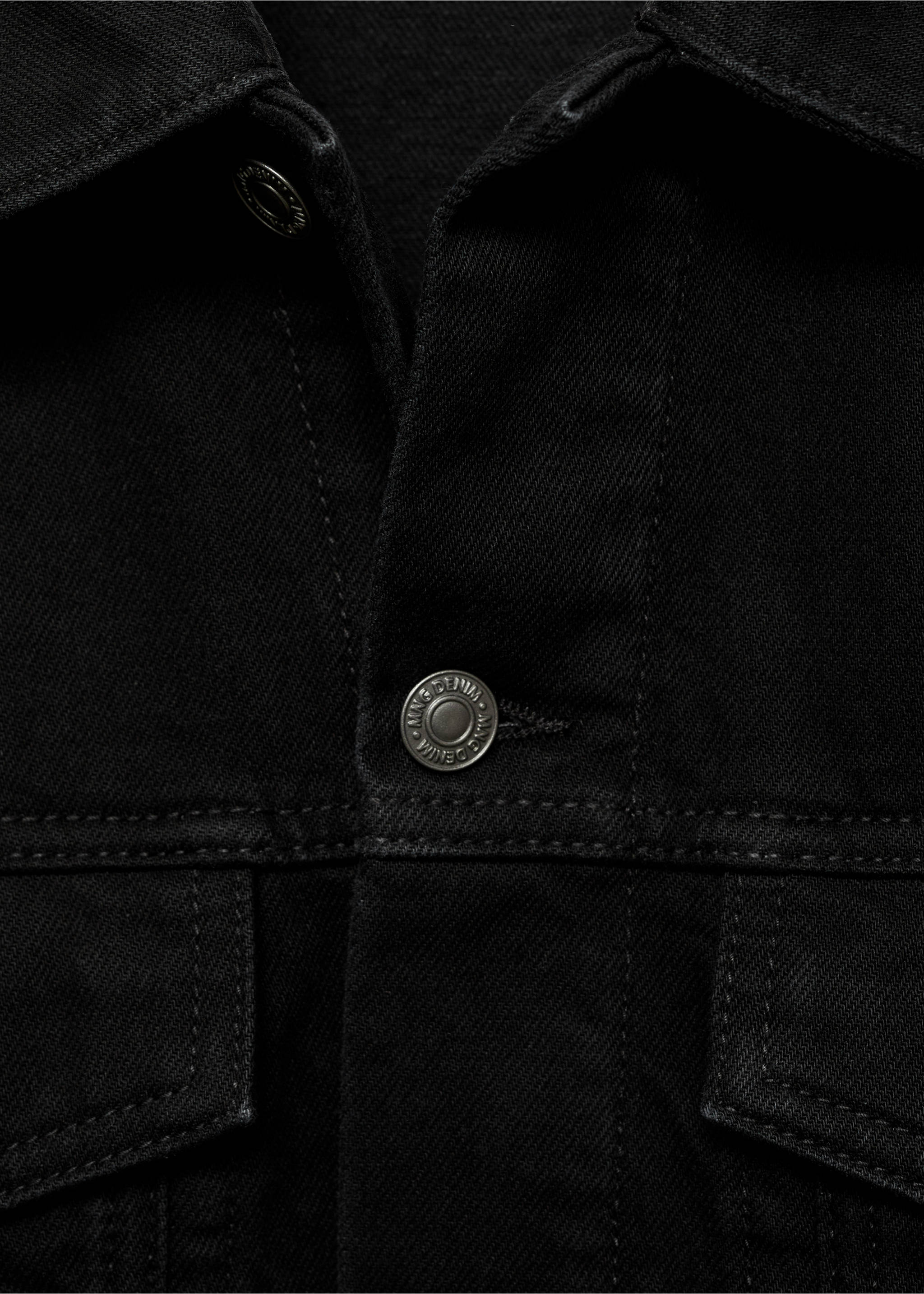 Denim jacket pockets - Details of the article 0, Black denim. Ref: 87024398-00.