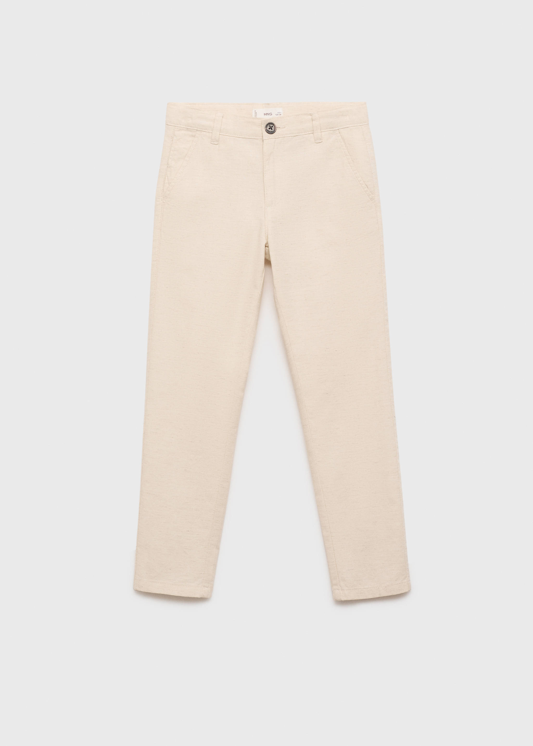 Cotton linen-blend trousers - Article without model