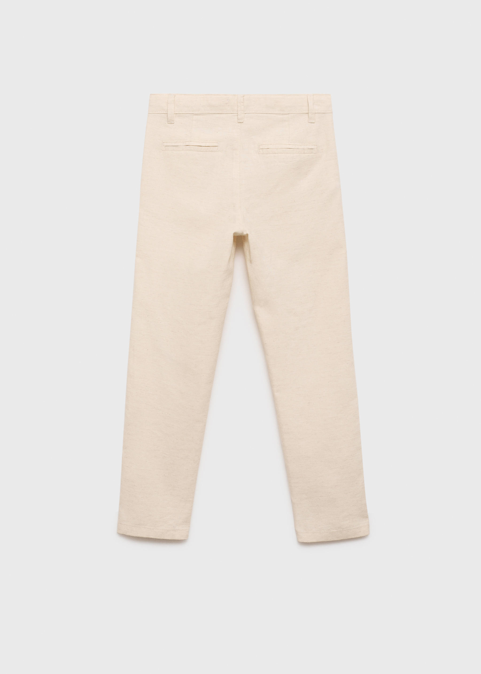 Cotton linen-blend trousers - Reverse of the article