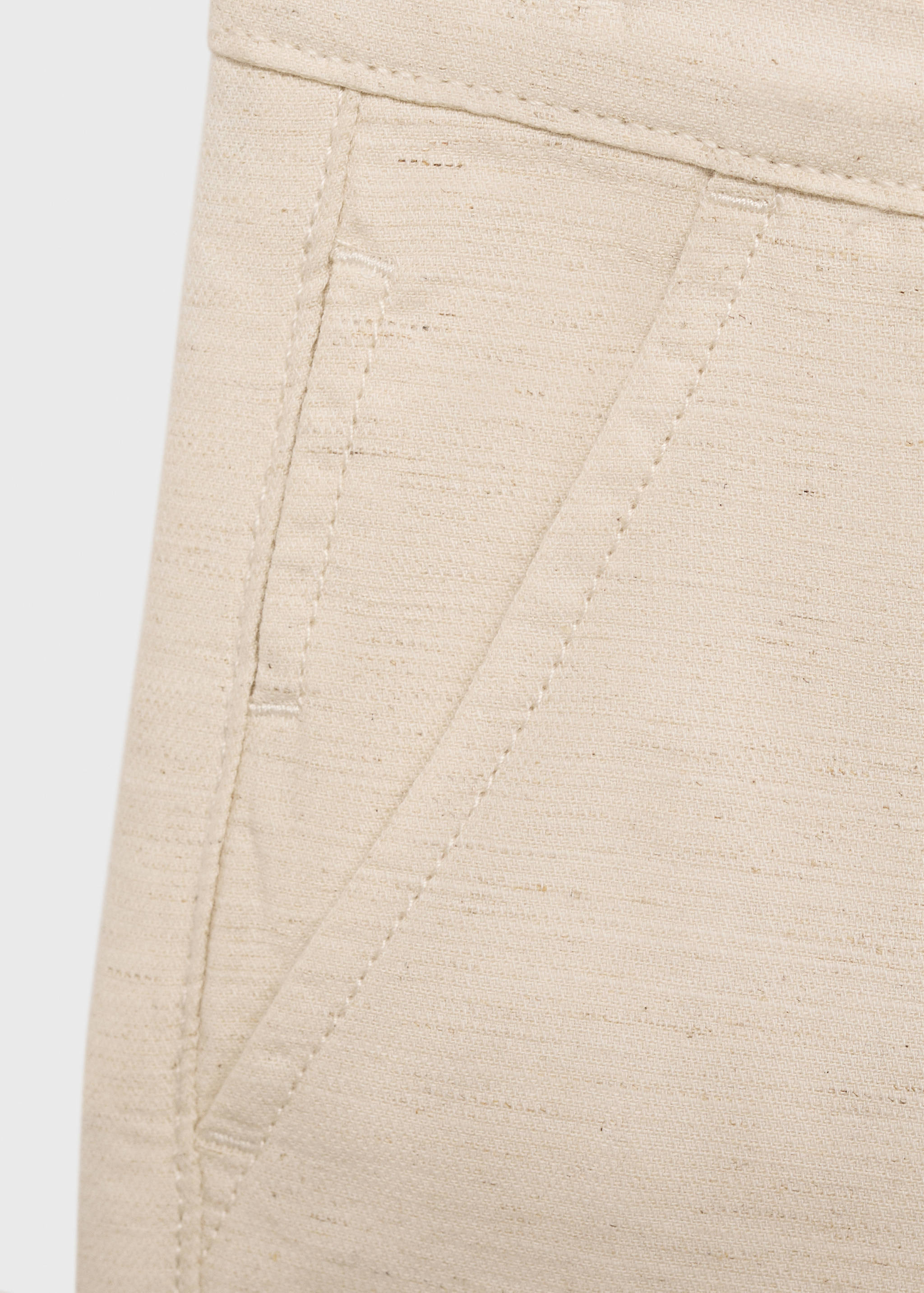 Cotton linen-blend trousers - Details of the article 8