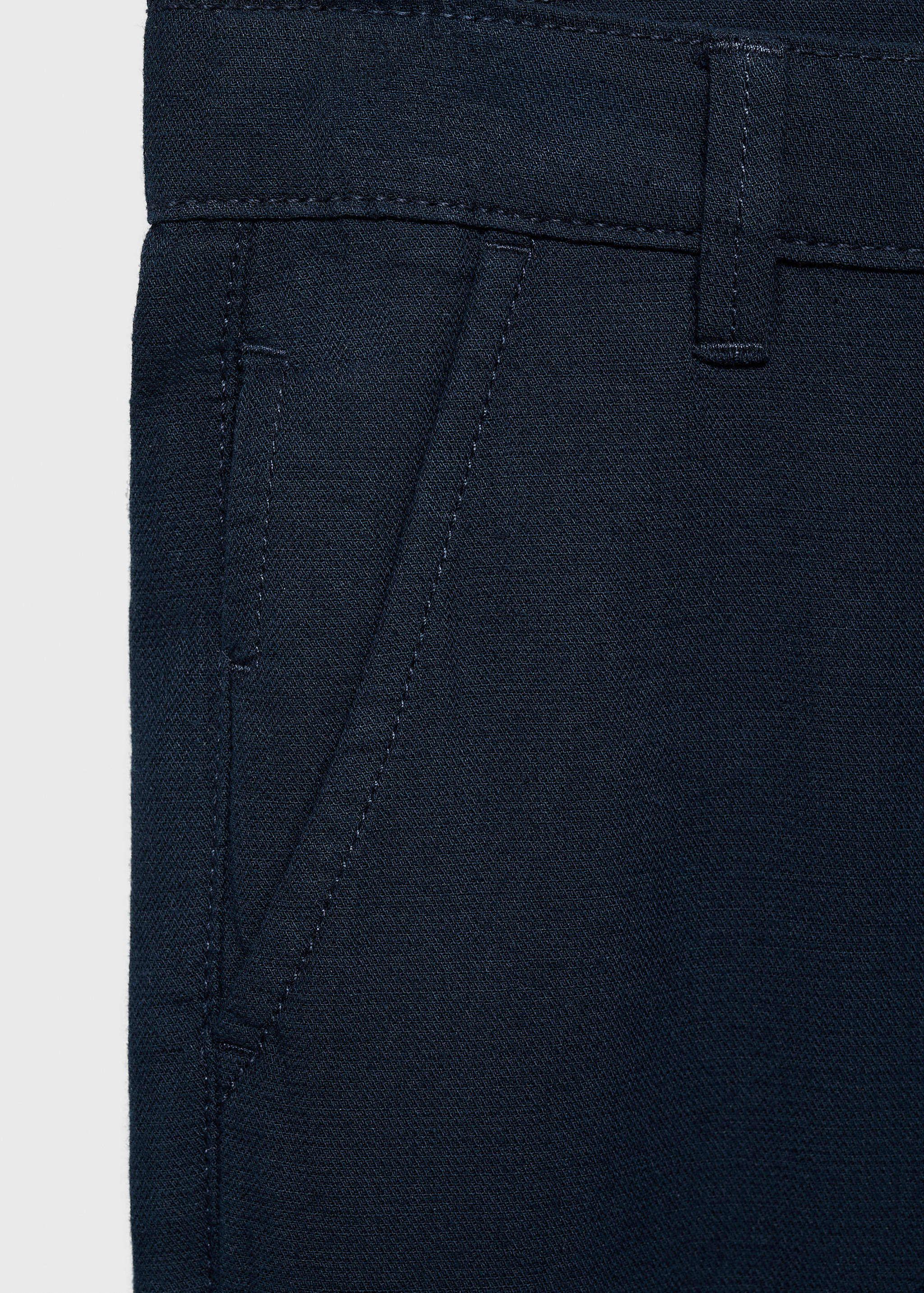 Cotton linen-blend trousers - Details of the article 0