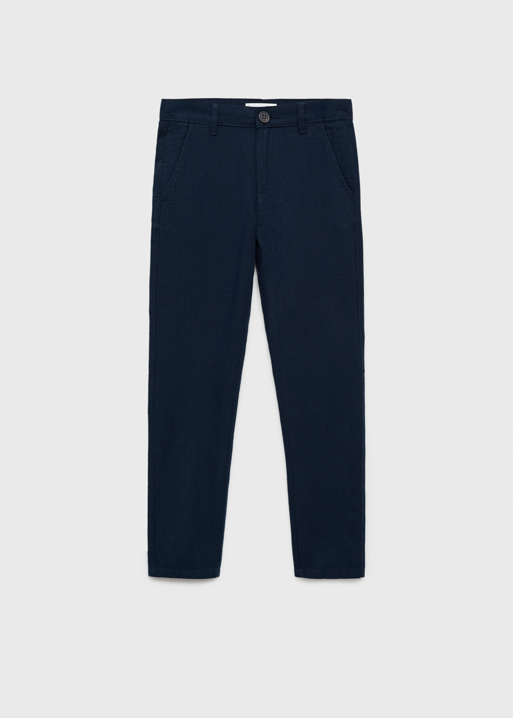 Cotton linen-blend trousers - Article without model