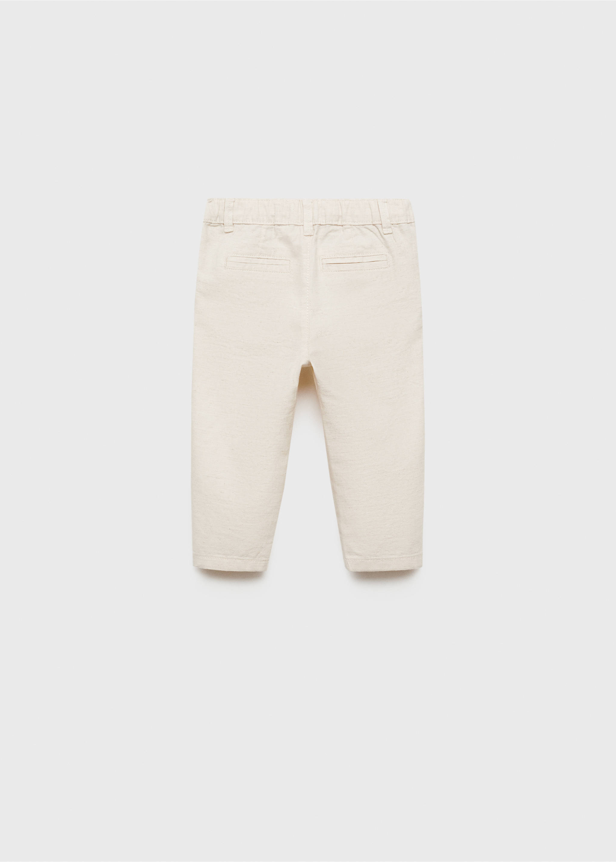 Contrast waistband chinos - Reverse of the article, Beige. Ref: 87024405-00.