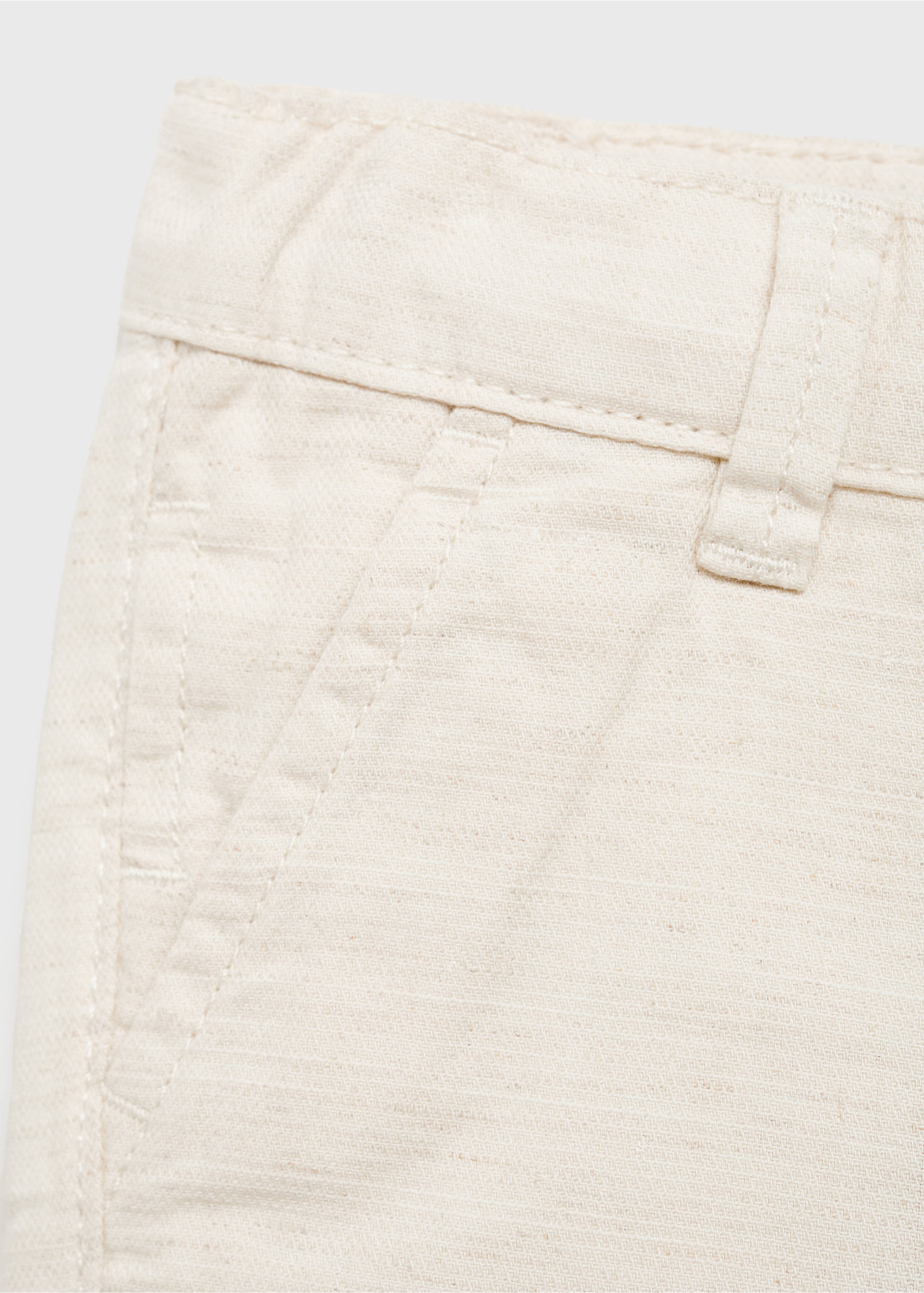 Contrast waistband chinos - Details of the article 0, Beige. Ref: 87024405-00.