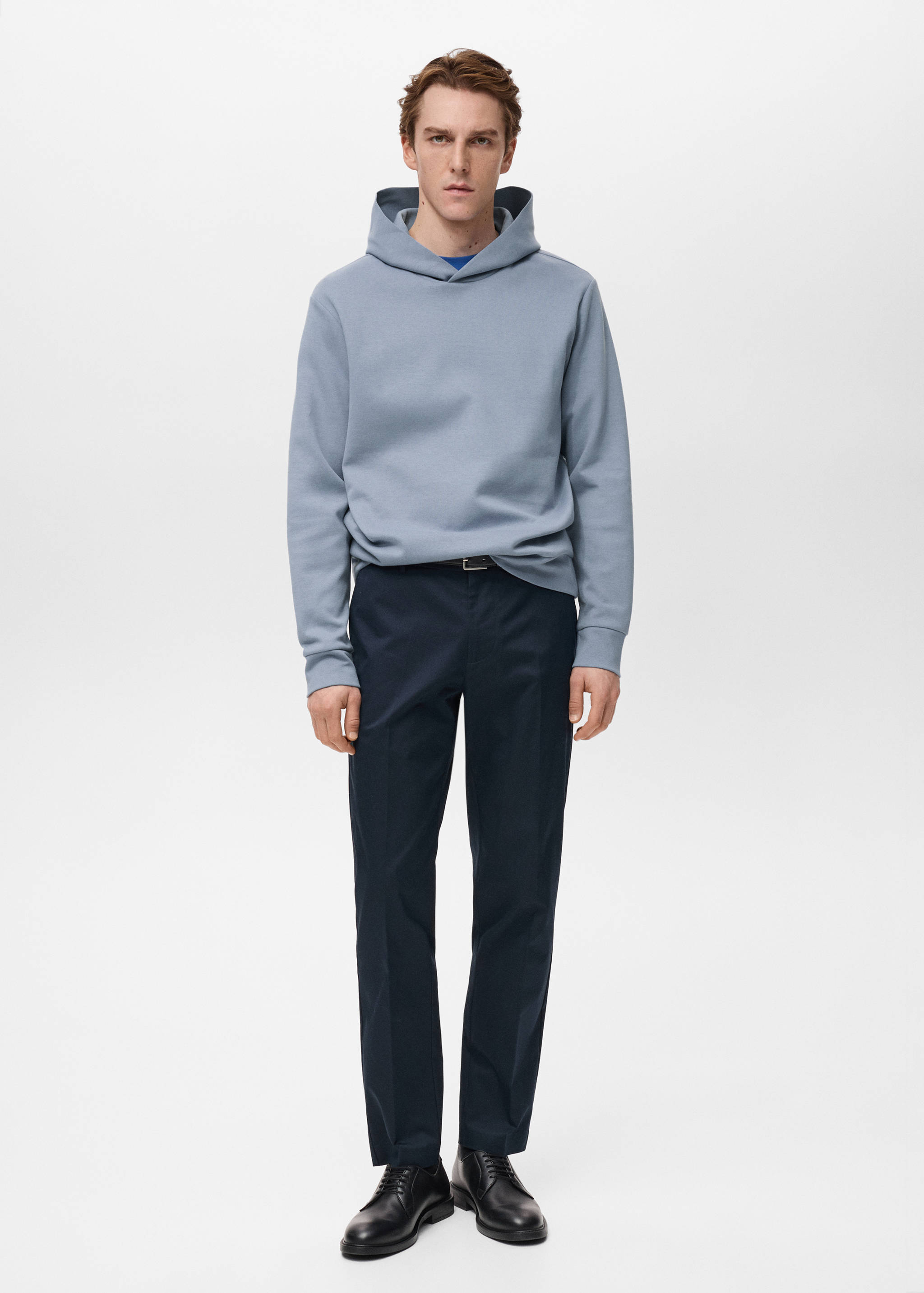 常规版型棉质连帽卫衣 - null