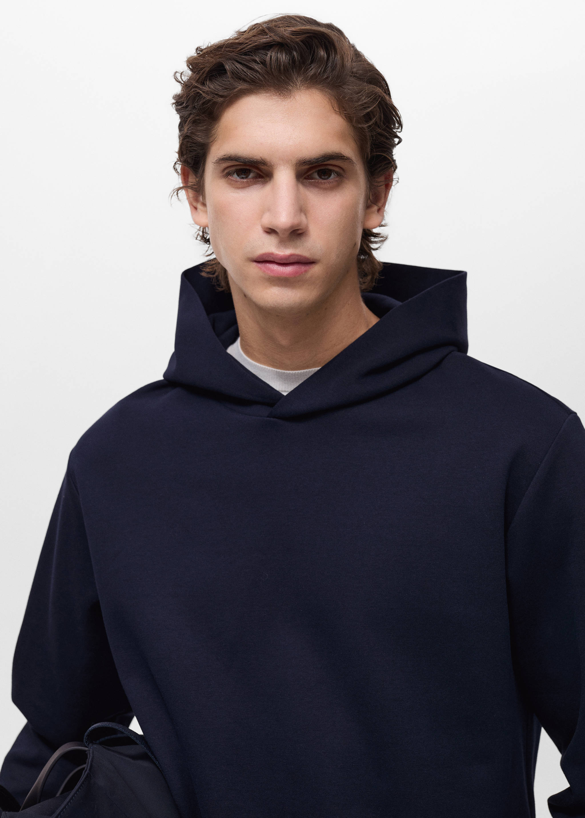Regular-fit cotton hoodie - Details of the article 1