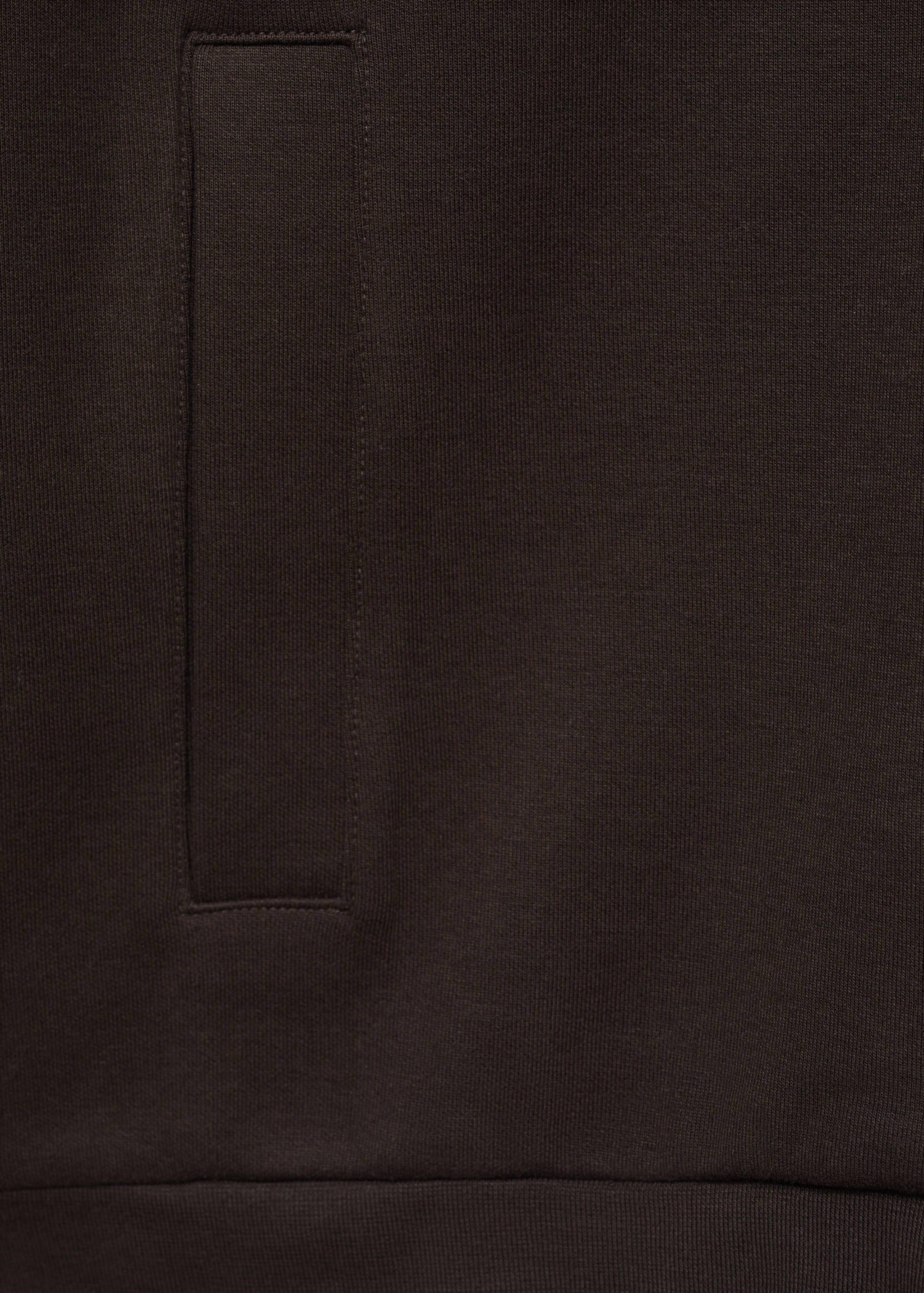 Cotton perkins-neck sweatshirt with zipper - Details of the article 0
