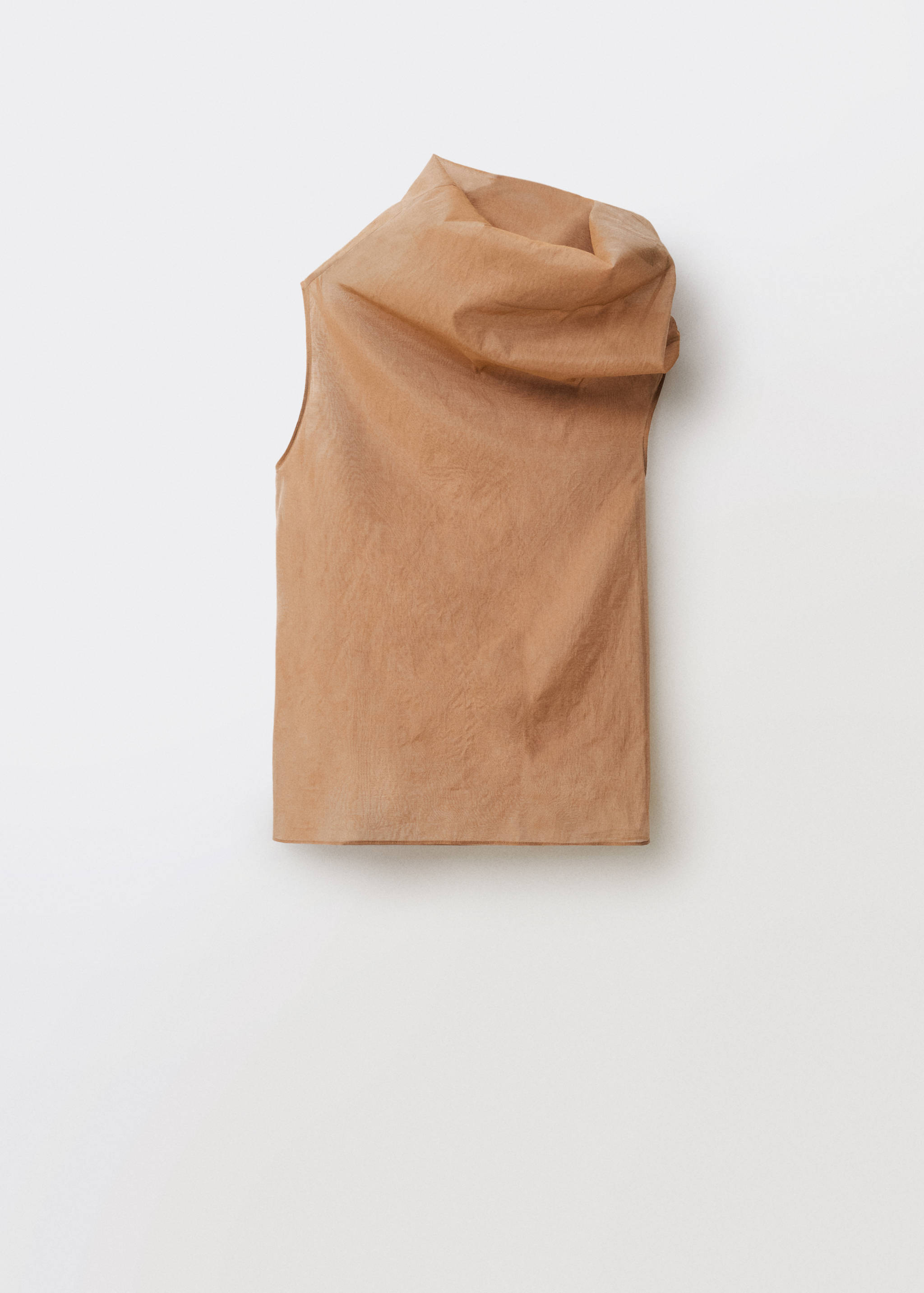 Silk blouse with asymmetrical neckline - Article without model