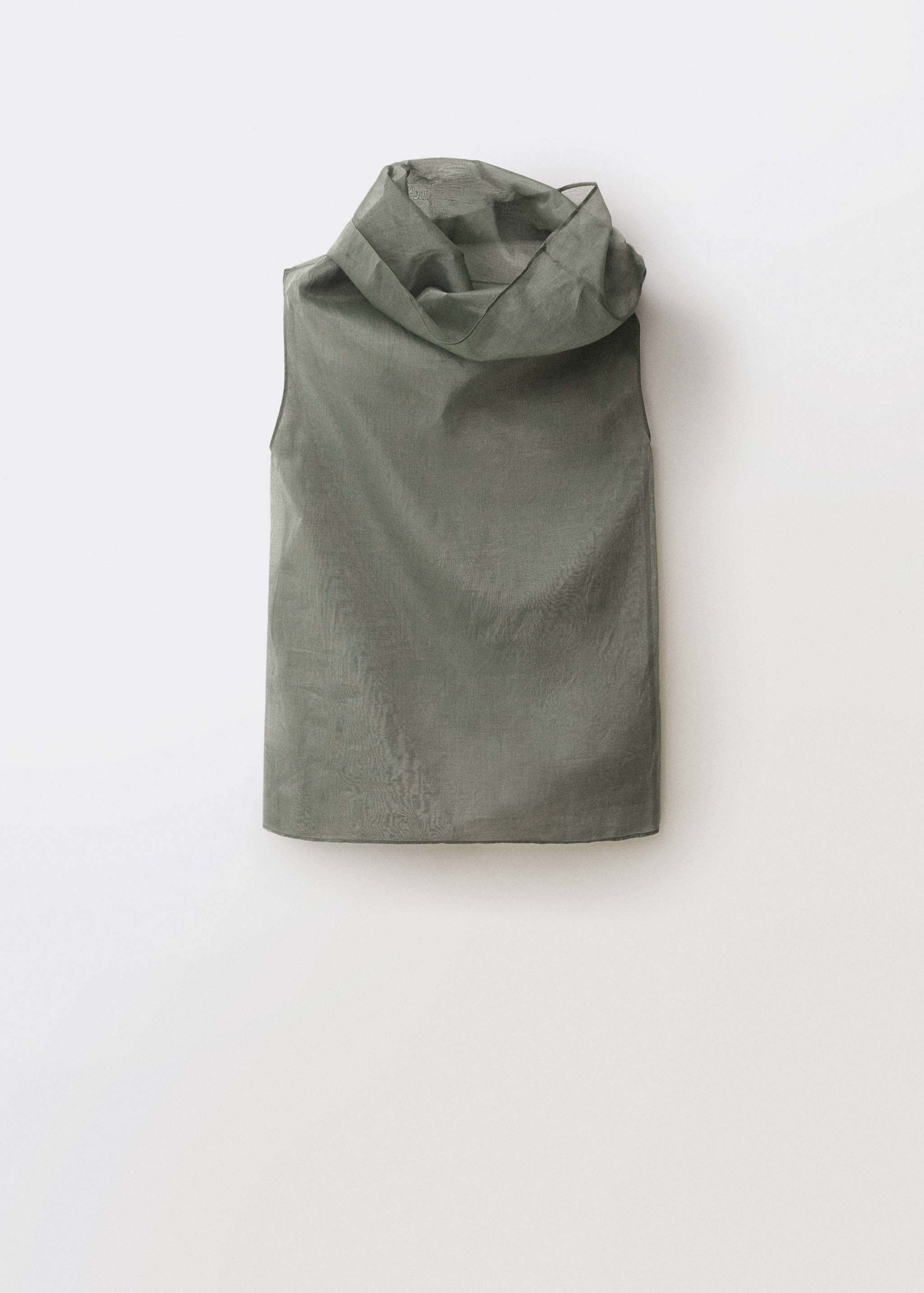 Silk blouse with asymmetrical neckline - Article without model