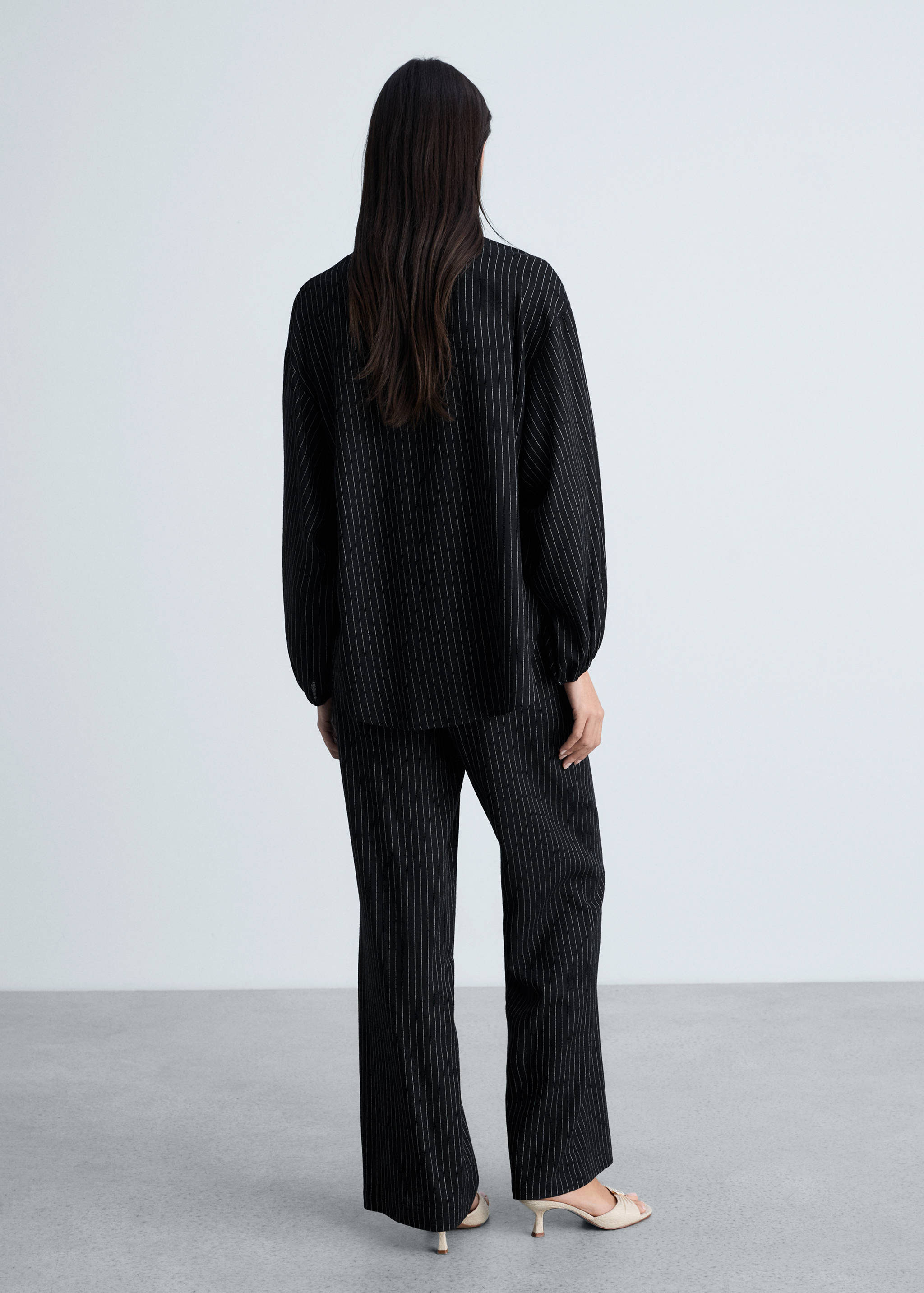 Straight striped trousers - Reverse of the article