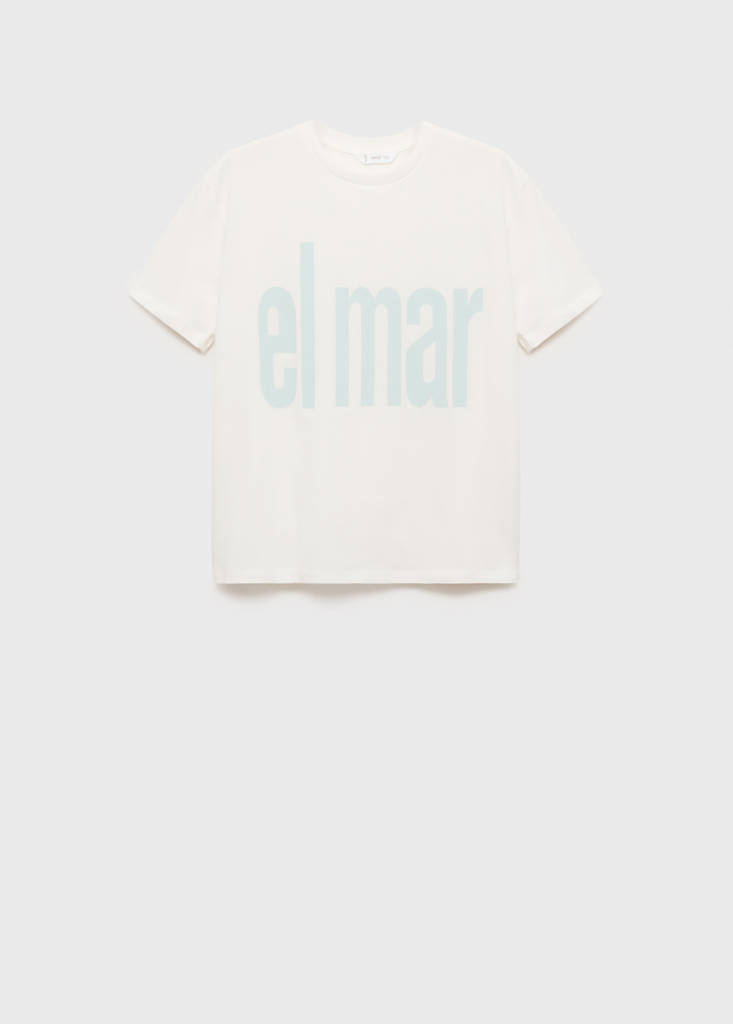Message cotton T-shirt — Off White